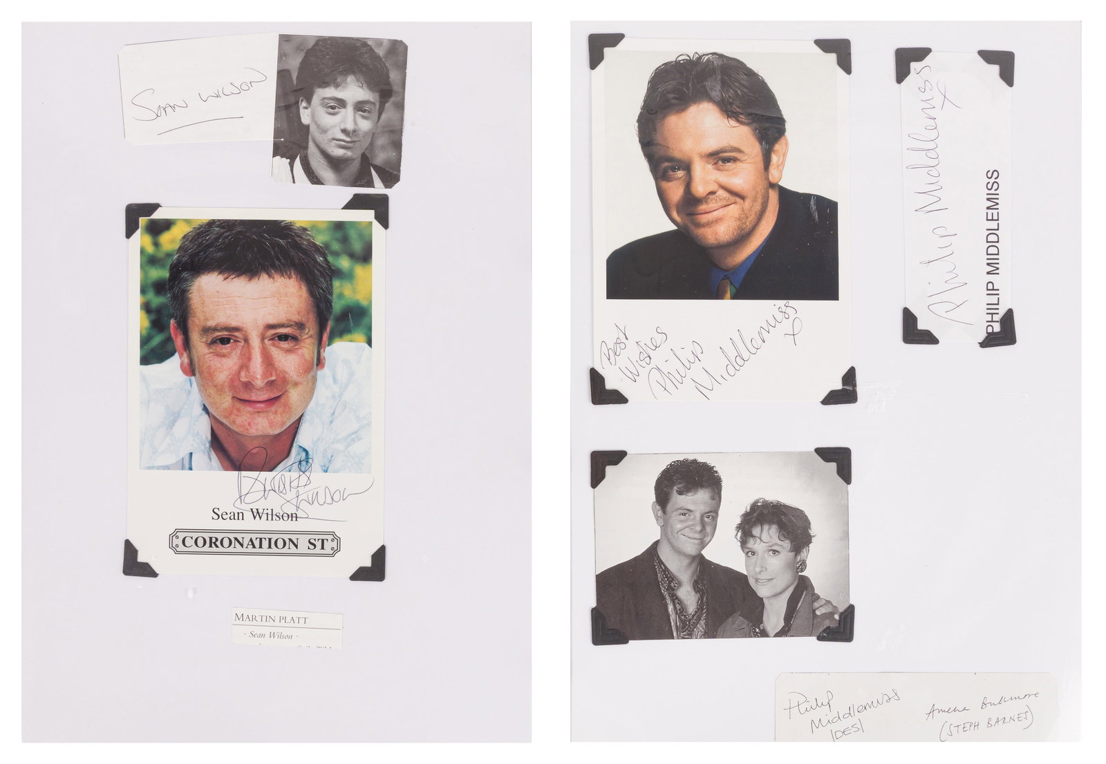 Autograph Collection.- Coronation Street Signatures by various cast members (1 of 6)