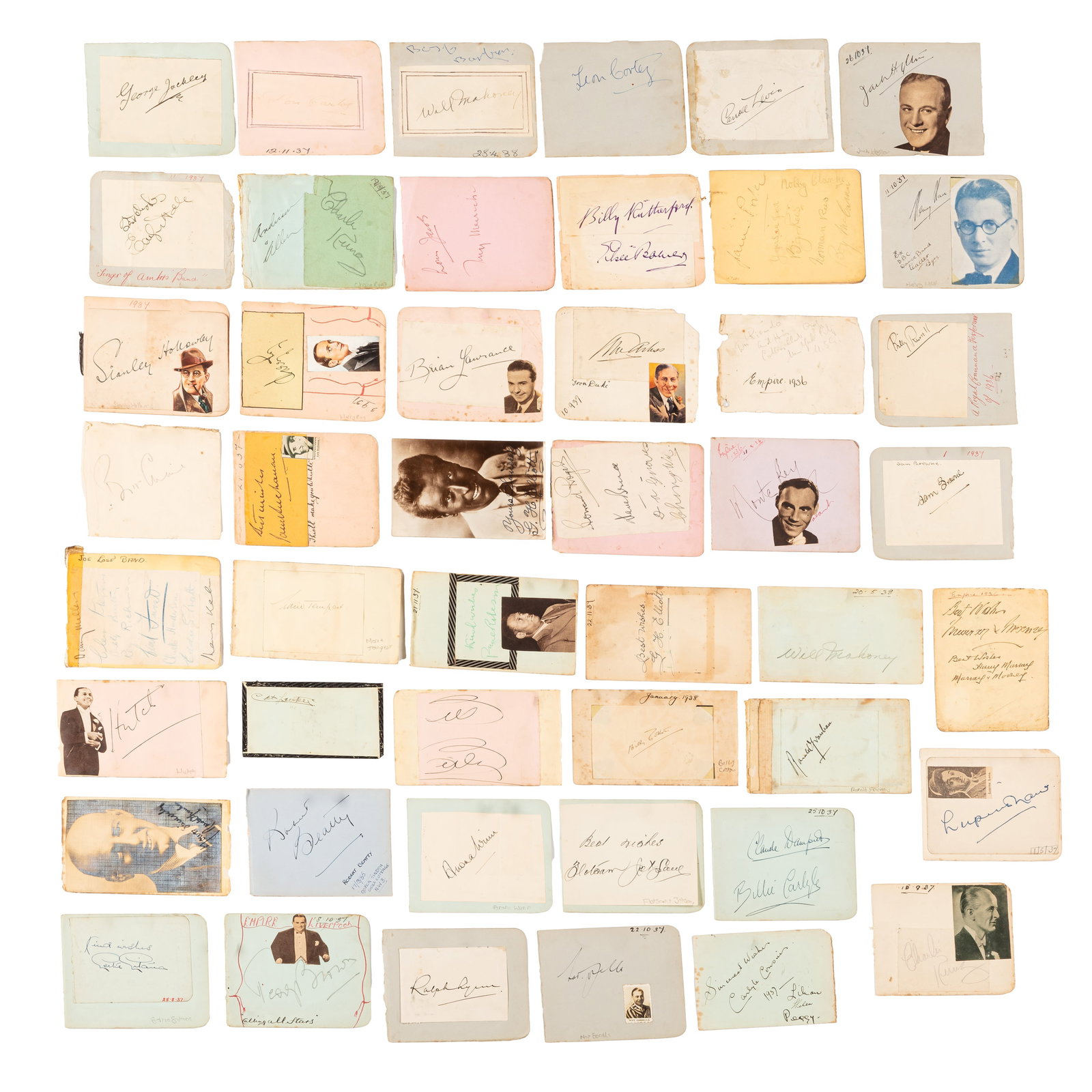 Autograph Collection.- Actors & Entertainers Signed album pages (1 of 2)