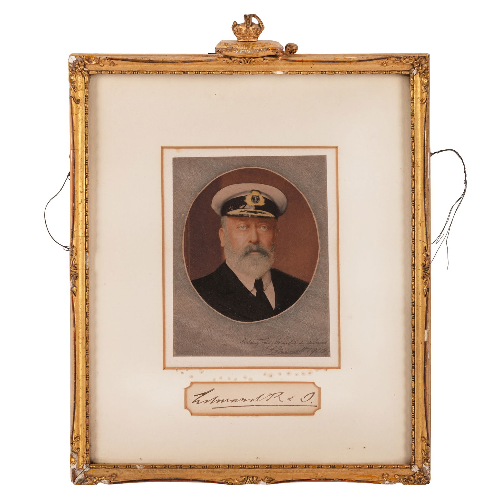 Edward VII, King of the United Kingdom Ink signature and portrait (1 of 2)