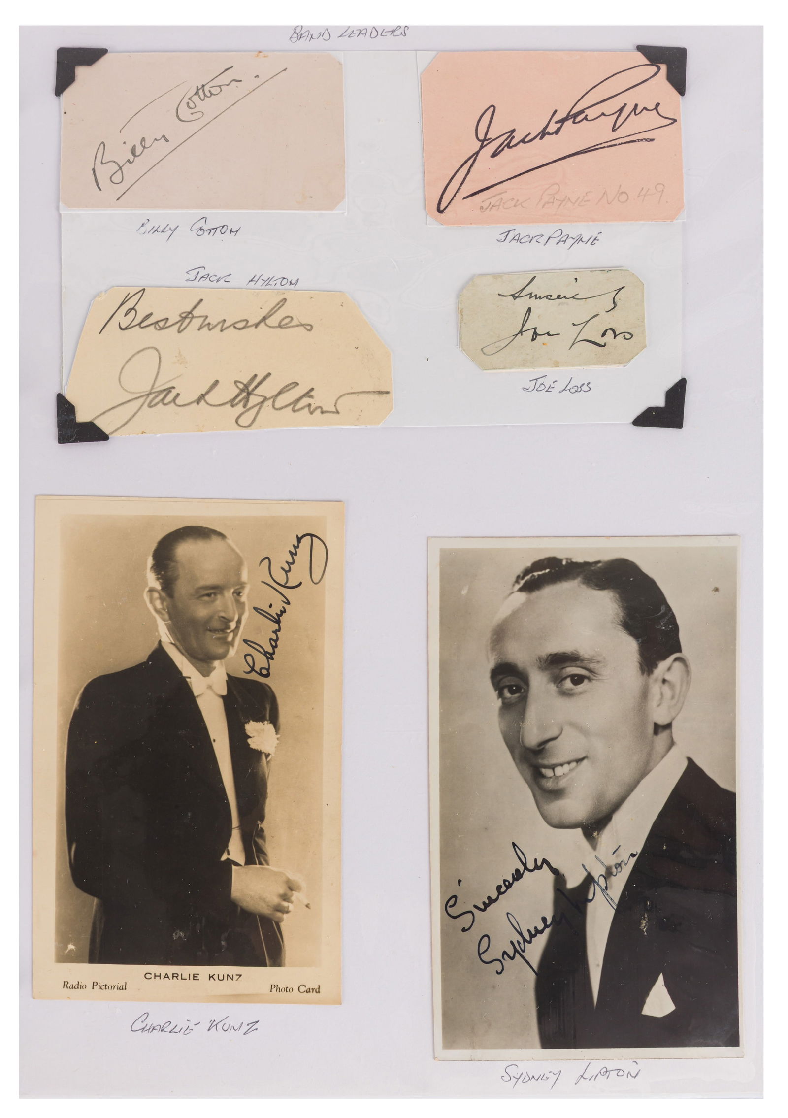 Autograph Collection.- The Billy Cotton Band Show Photographs and signatures (1 of 8)