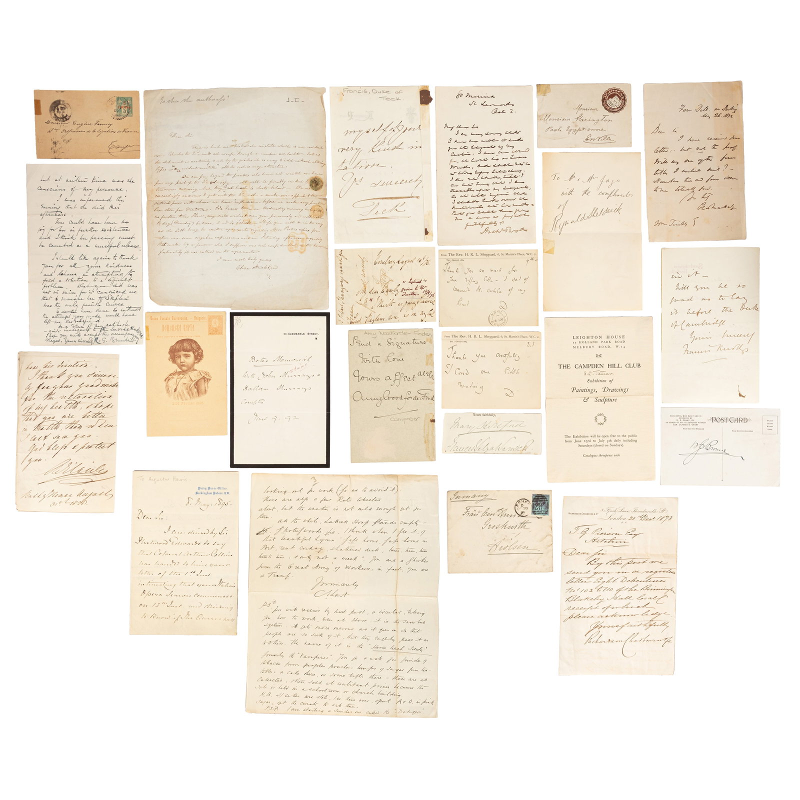 Autograph Collection.- Miscellaneous Letters by various prominent figures, c. 18th -early 20th centu (1 of 3)