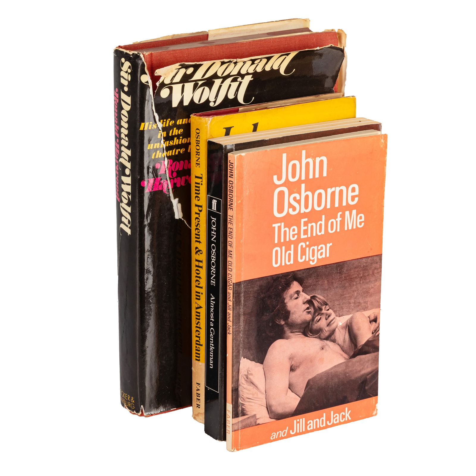 Osborne (John) & Harwood (Ronald) Four signed books, three by Osborne, one by Harwood: Osborne (John) & Harwood (Ronald) Four signed books, three by Osborne, one by Harwood Three books signed and inscribed by John Osborne to critic and reviewer Raymond Bowler Marriott