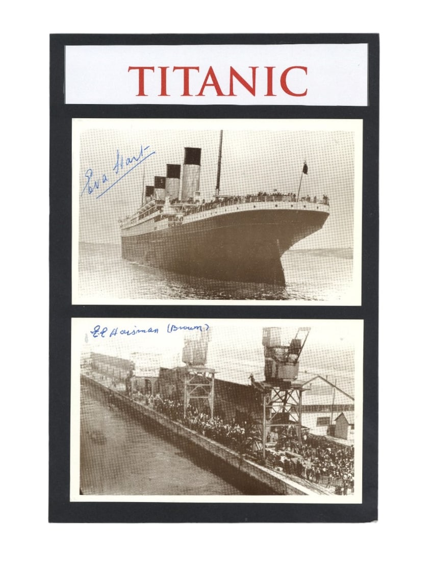 Titanic Interest.- Eva Hart and Edith Haisman Signed photographs (1 of 2)