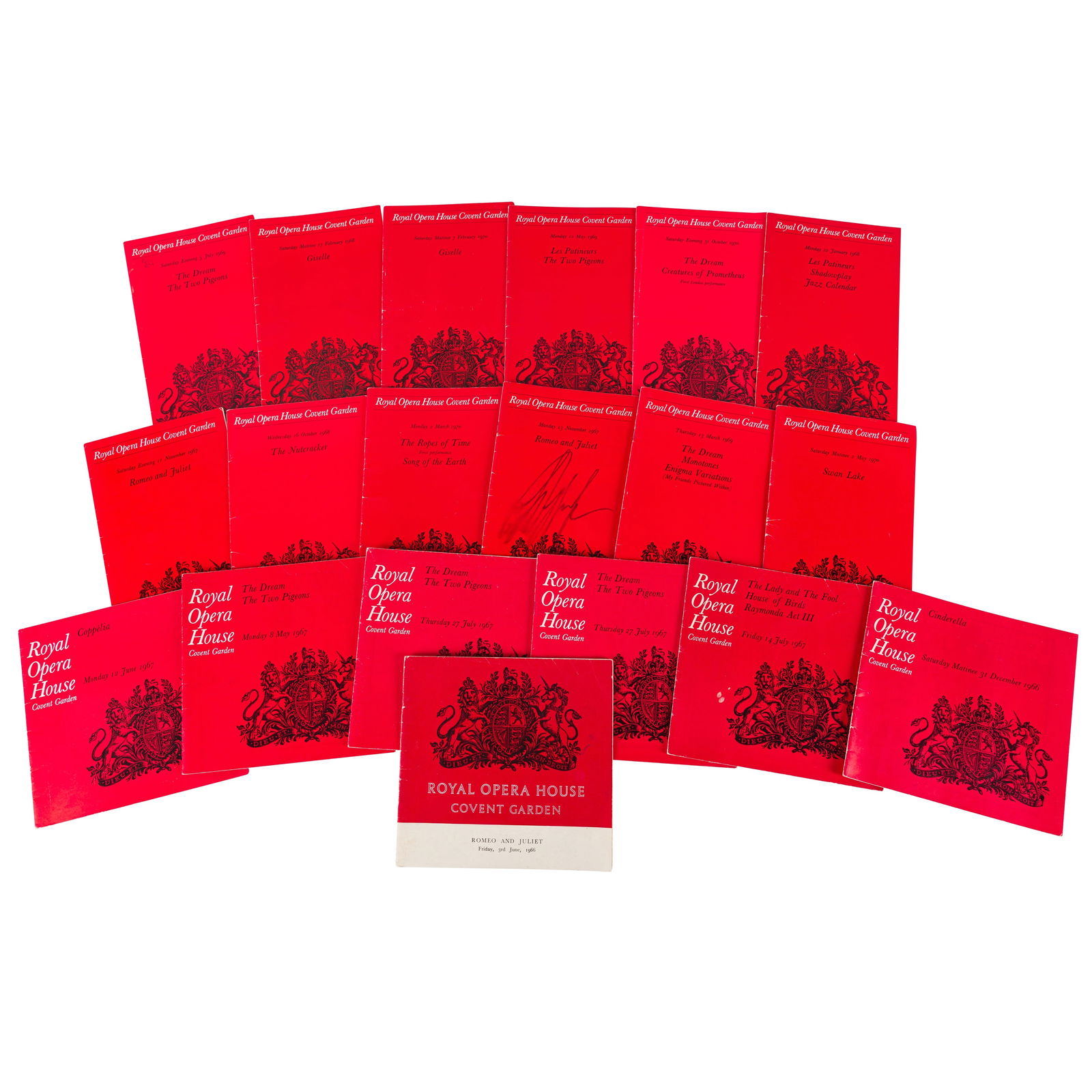 Autograph Collection.- Royal Opera House Collection of signed Royal Opera House programmes, c. 1960s (1 of 9)