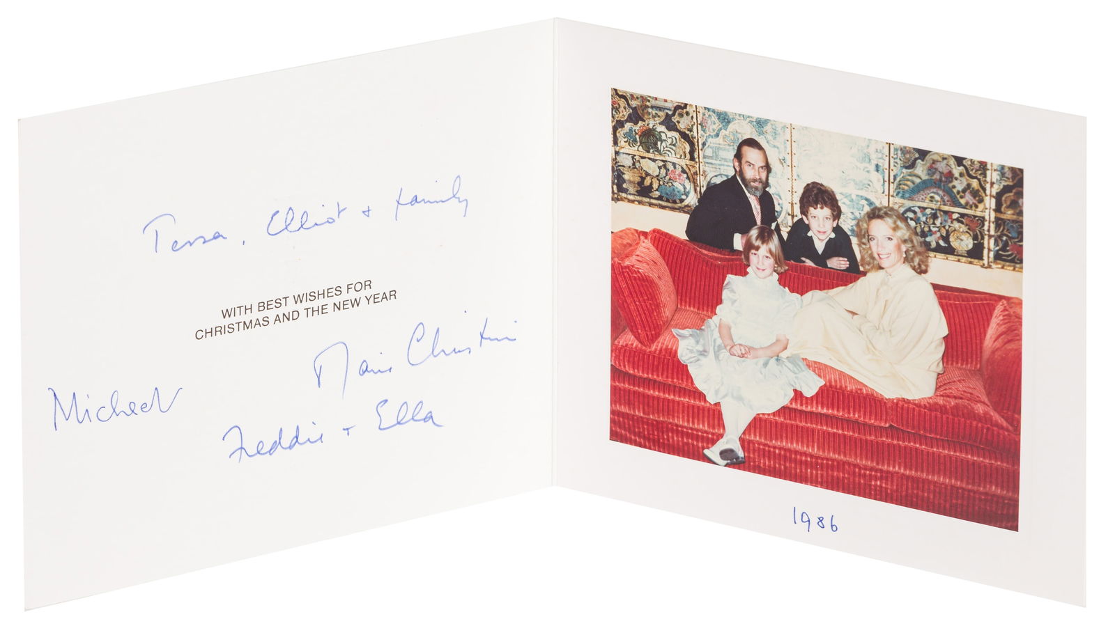 Prince & Princess Michael of Kent.- Christmas card for 1986 (1 of 1)