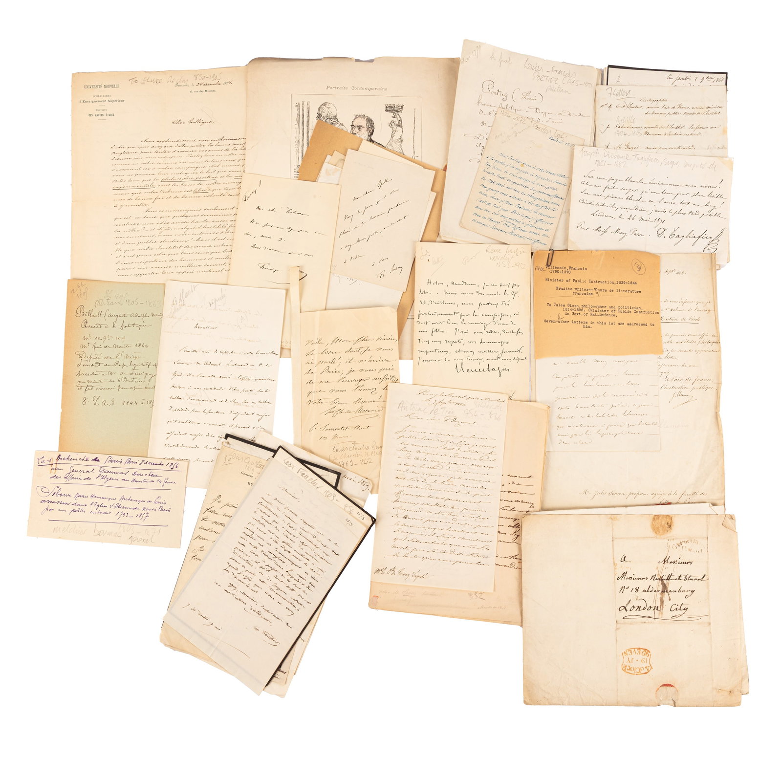 Autograph Collection. – French Interest Letters and papers, c.18th, c.19th & c.20th (1 of 3)