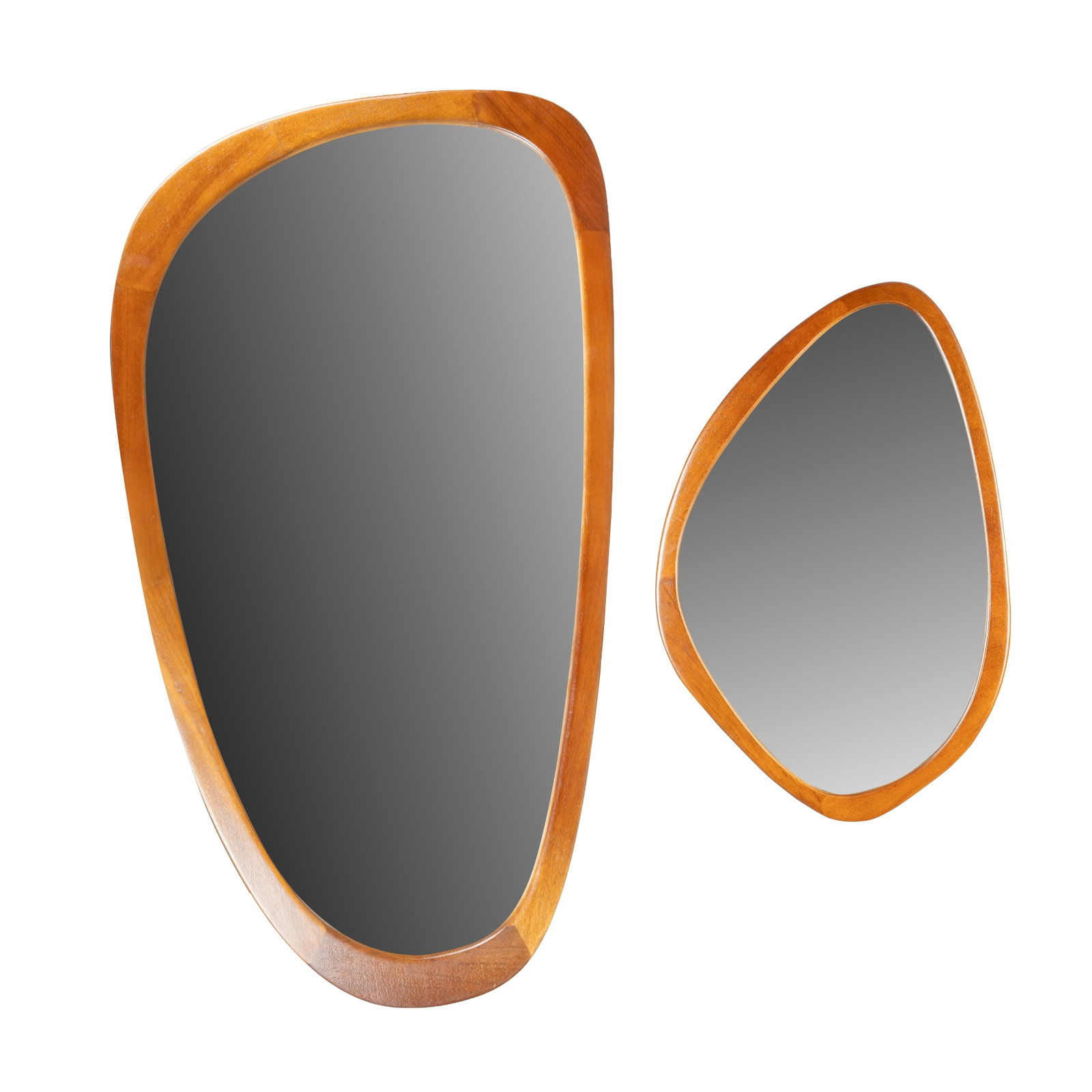 Mid-Century style Two teak wall mirrors (1 of 3)