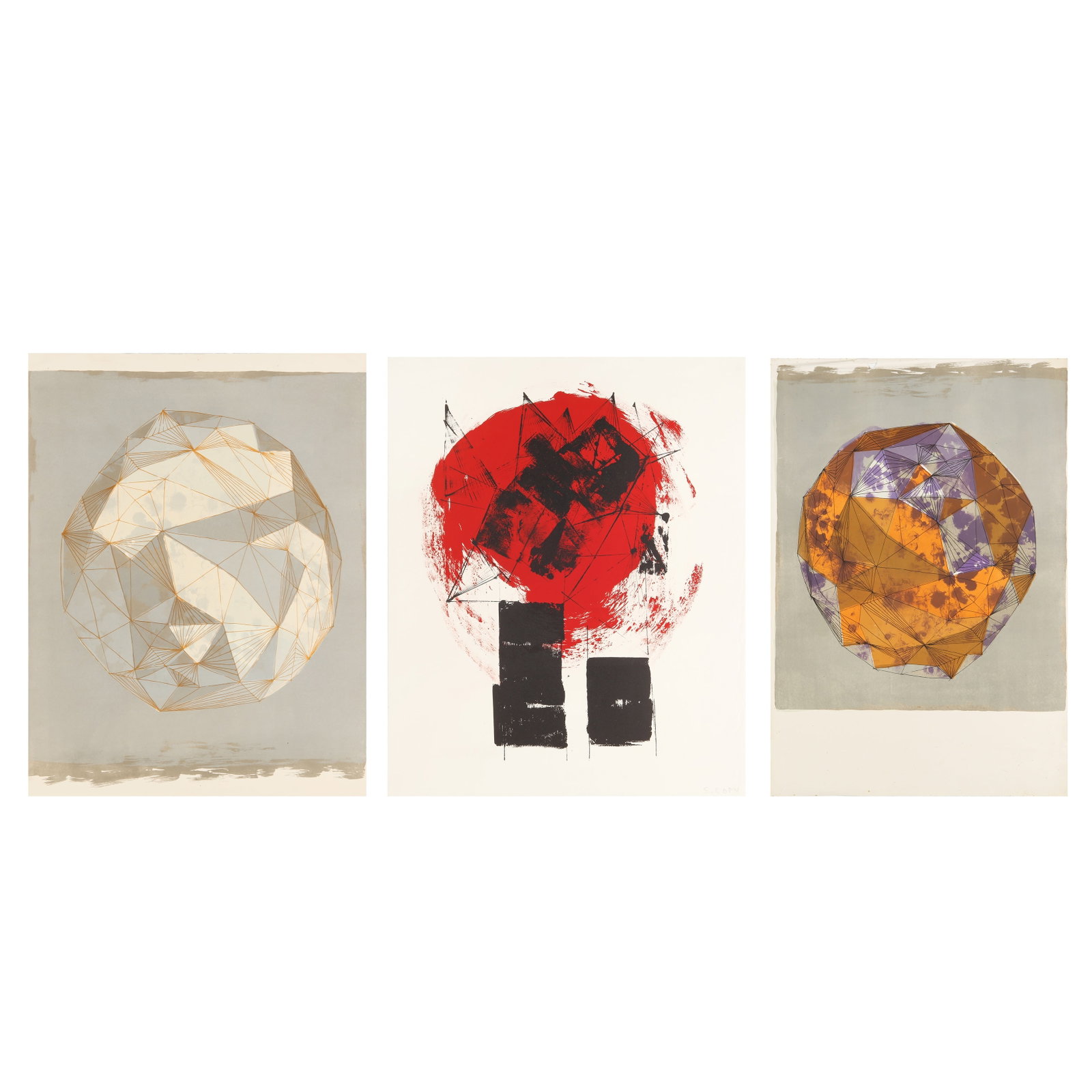 § Lynn Chadwick (British, 1914-2003) Moon In Alabama; Moon in Alabama (Colour variant) and Red  (1 of 4)