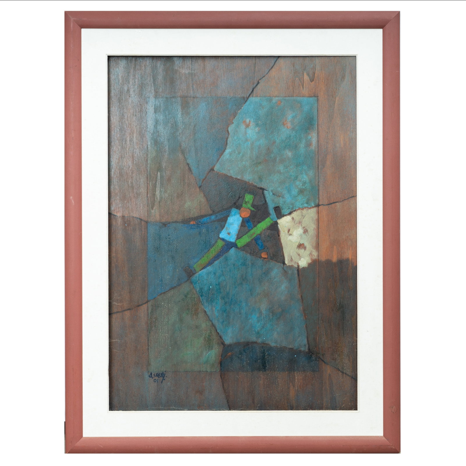 Andrea Cresti (Italian, b.1938) Untitled No 5: Andrea Cresti (Italian, b.1938) Untitled No 5 signed acrylic and oil on board framed Dimensions:86 x 66cm Provenance: From a private Italian collection