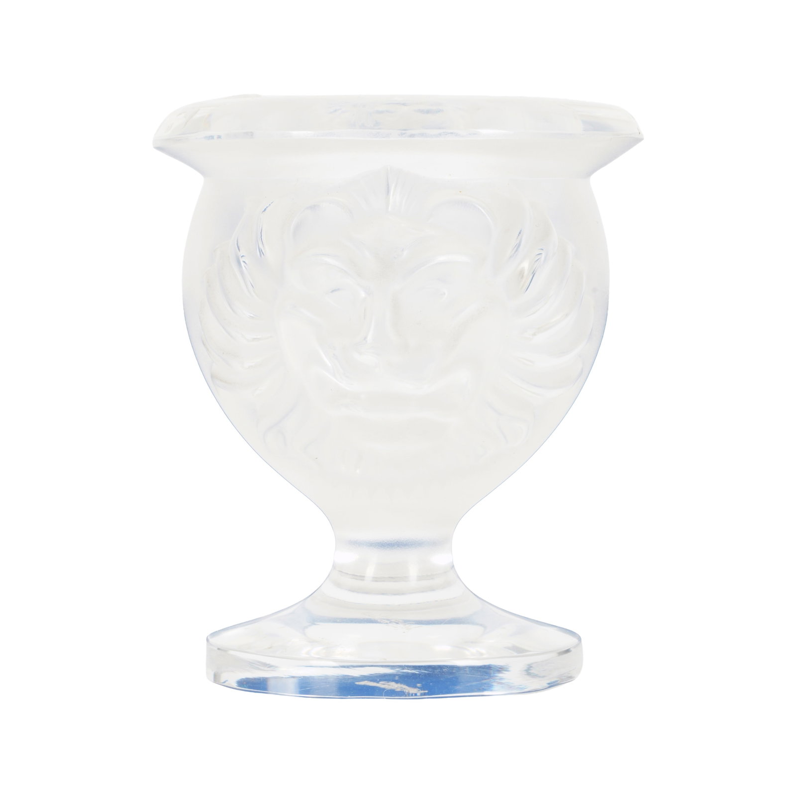 Lalique France Vase with twin lion mask handles - 2