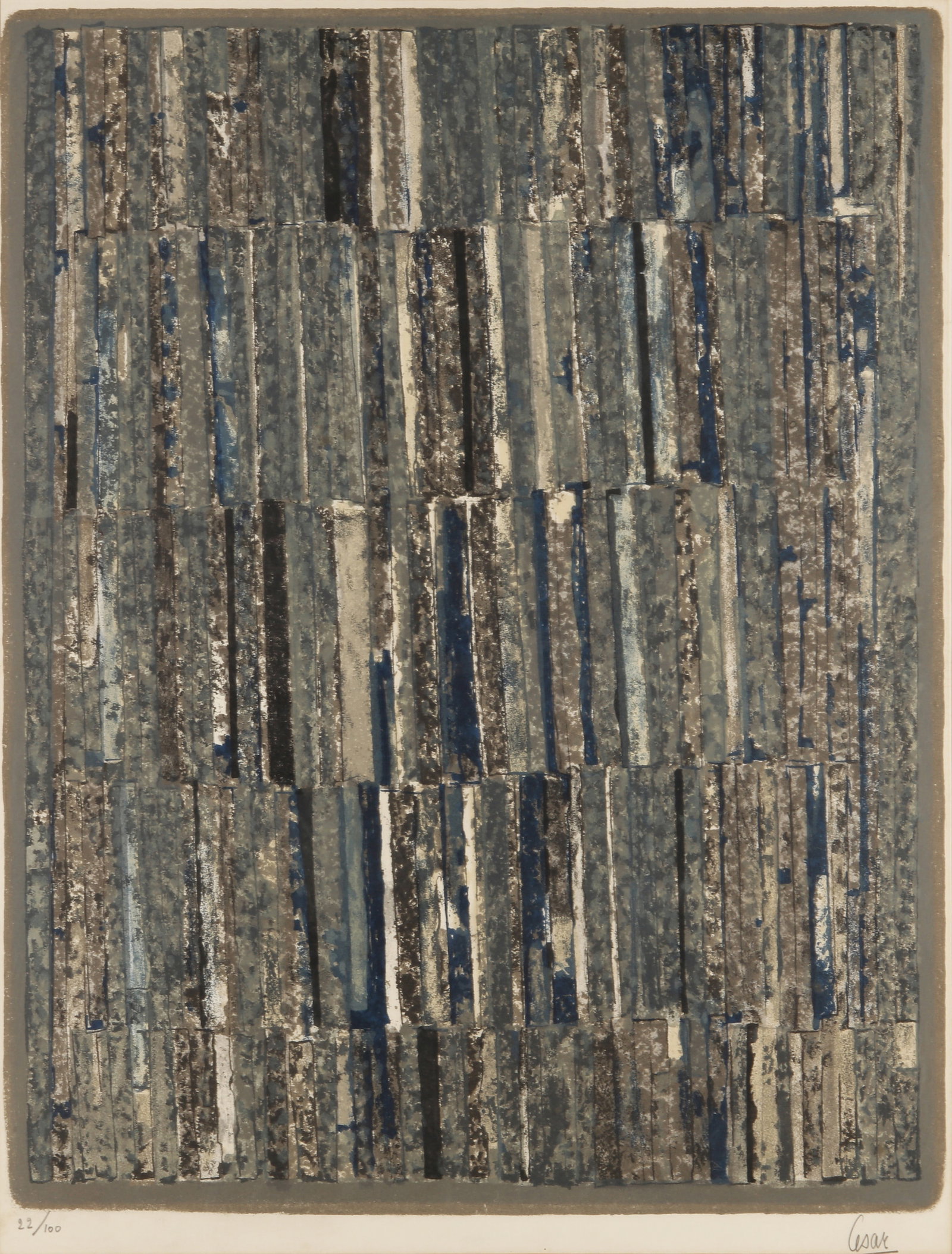 § César Baldaccini (French, 1921-1998) Composition: Collage - 2