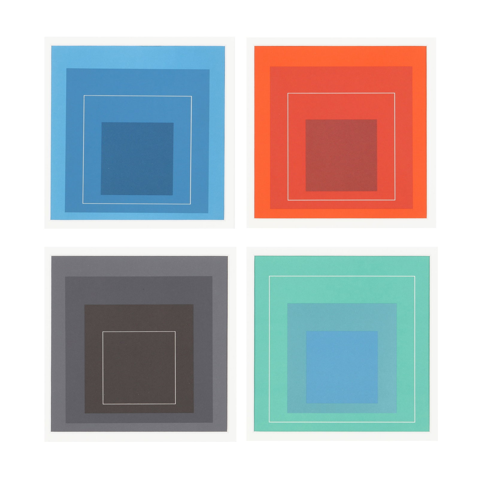 § After Josef Albers (German, 1888-1976) White Line Squares (1 of 9)