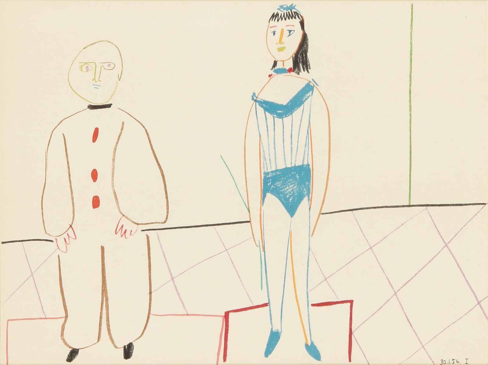 § After Pablo Picasso (Spanish, 1881-1973) Clown and Acrobat - 2