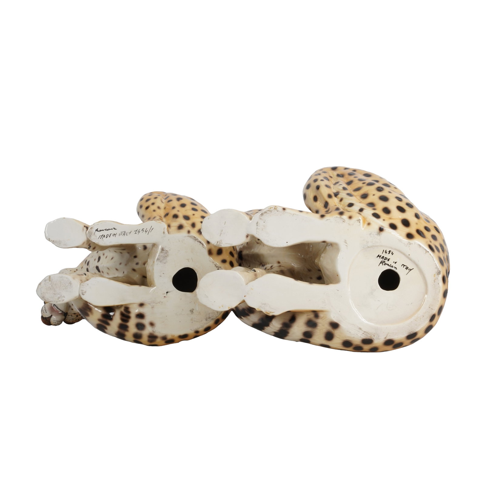 Giovanni Ronzan (Italian 1906-1974) Pair of Hollywood Regency style models of a Cheetah, model no. 1 - 3