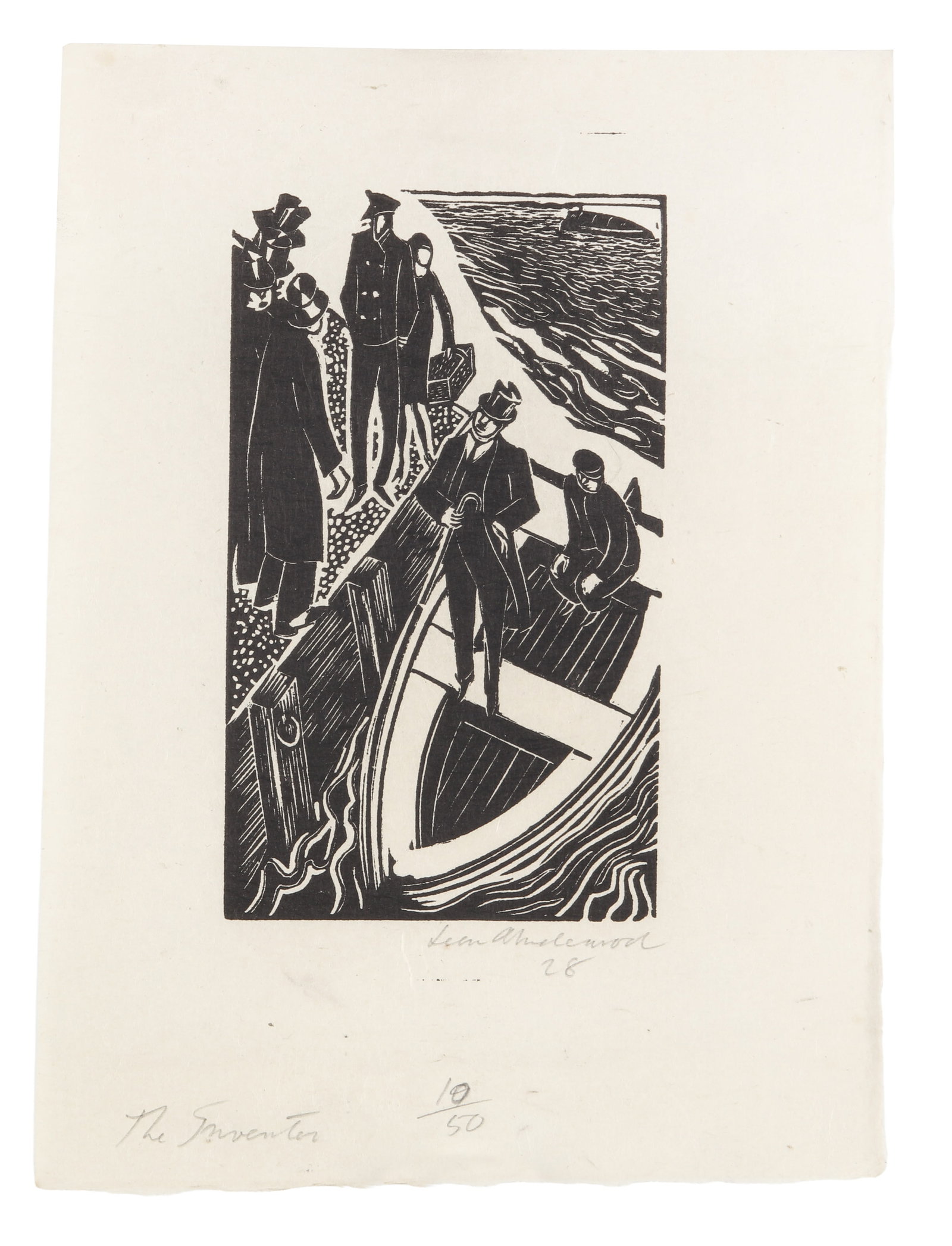 § Leon Underwood (British 1890-1975) The Inventor - 2