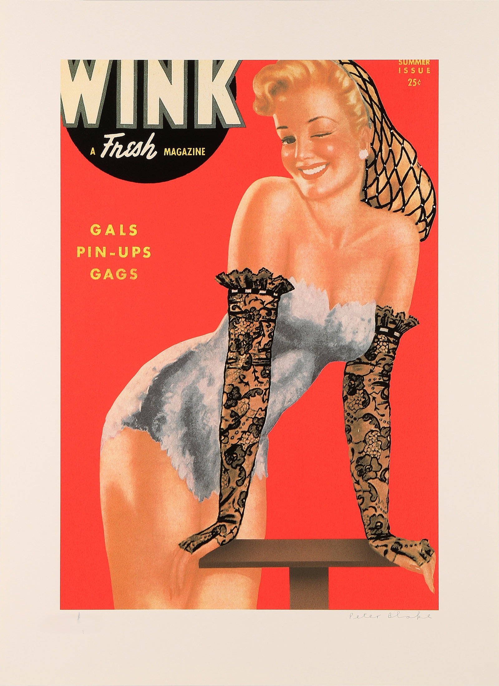 § Sir Peter Blake C.B.E. R.A. (British, b.1932) Wink: § Sir Peter Blake C.B.E. R.A. (British, b.1932) Wink 2008 signed and numbered from the edition of 175 in pencil silkscreen in colours on wove from the Replay portfolio printed at Coriander