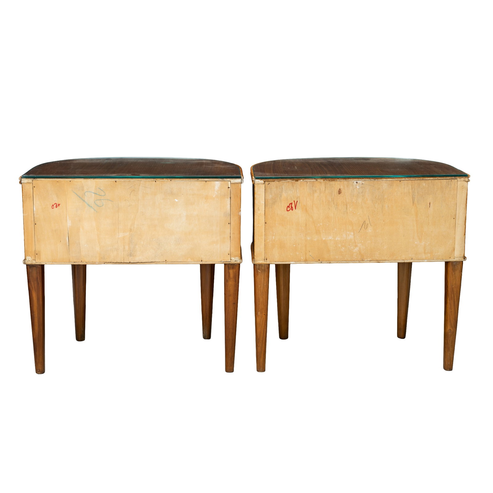 Attributed to Paolo Buffa (Italian 1903 to 1970) Pair of bedside tables - 3