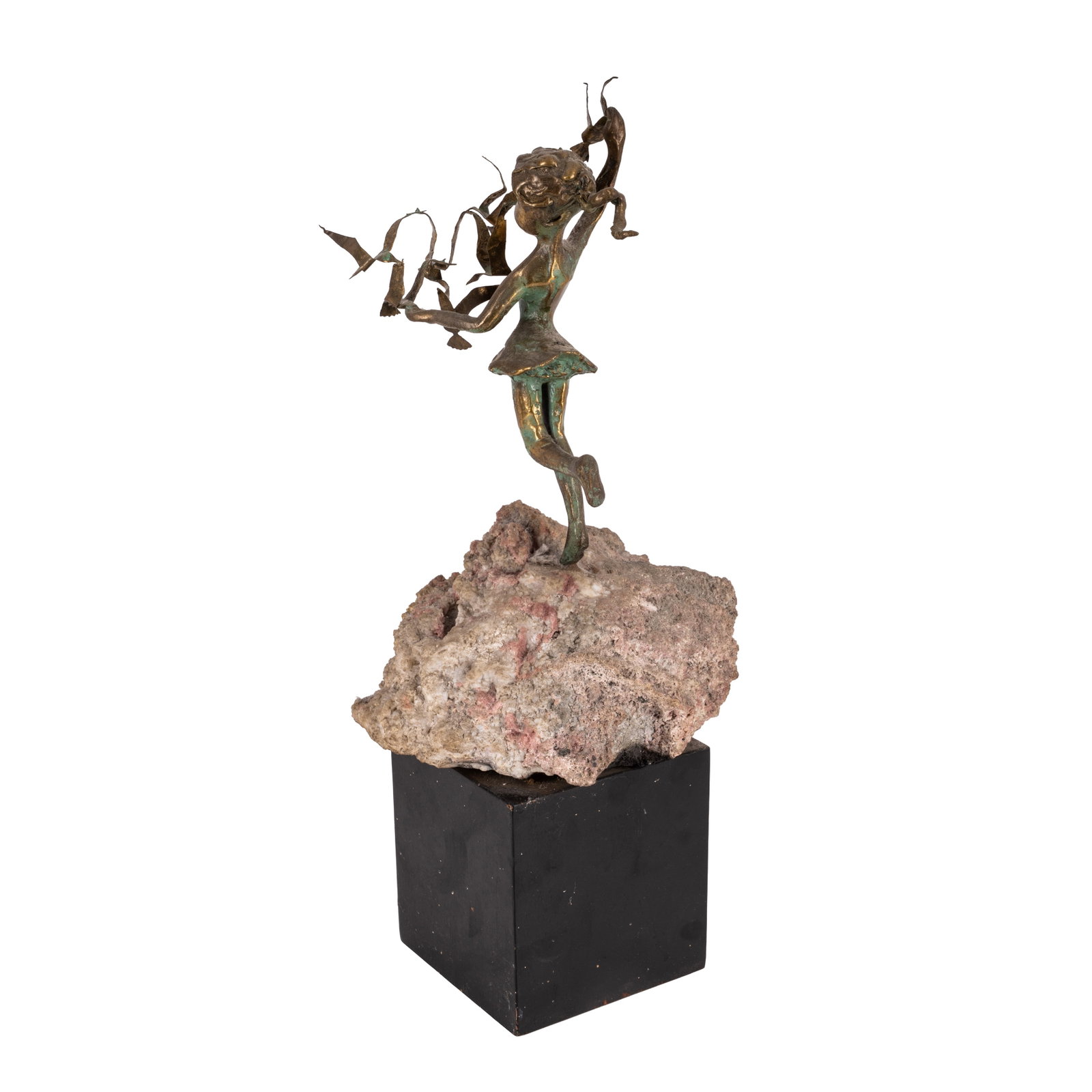 Attributed to Malcolm Moran (American) Bronze figure - 3