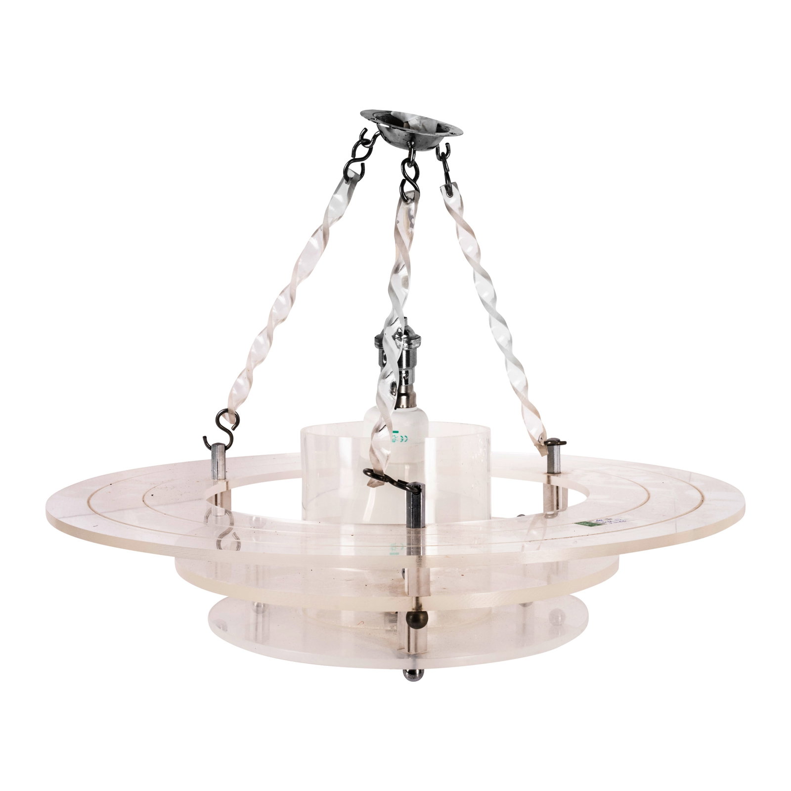 Late 20th Century, Denmark Space Age pendant light: Late 20th Century, Denmark Space Age pendant light 1970s Perspex, chrome 35cm high x 45cm diameter
