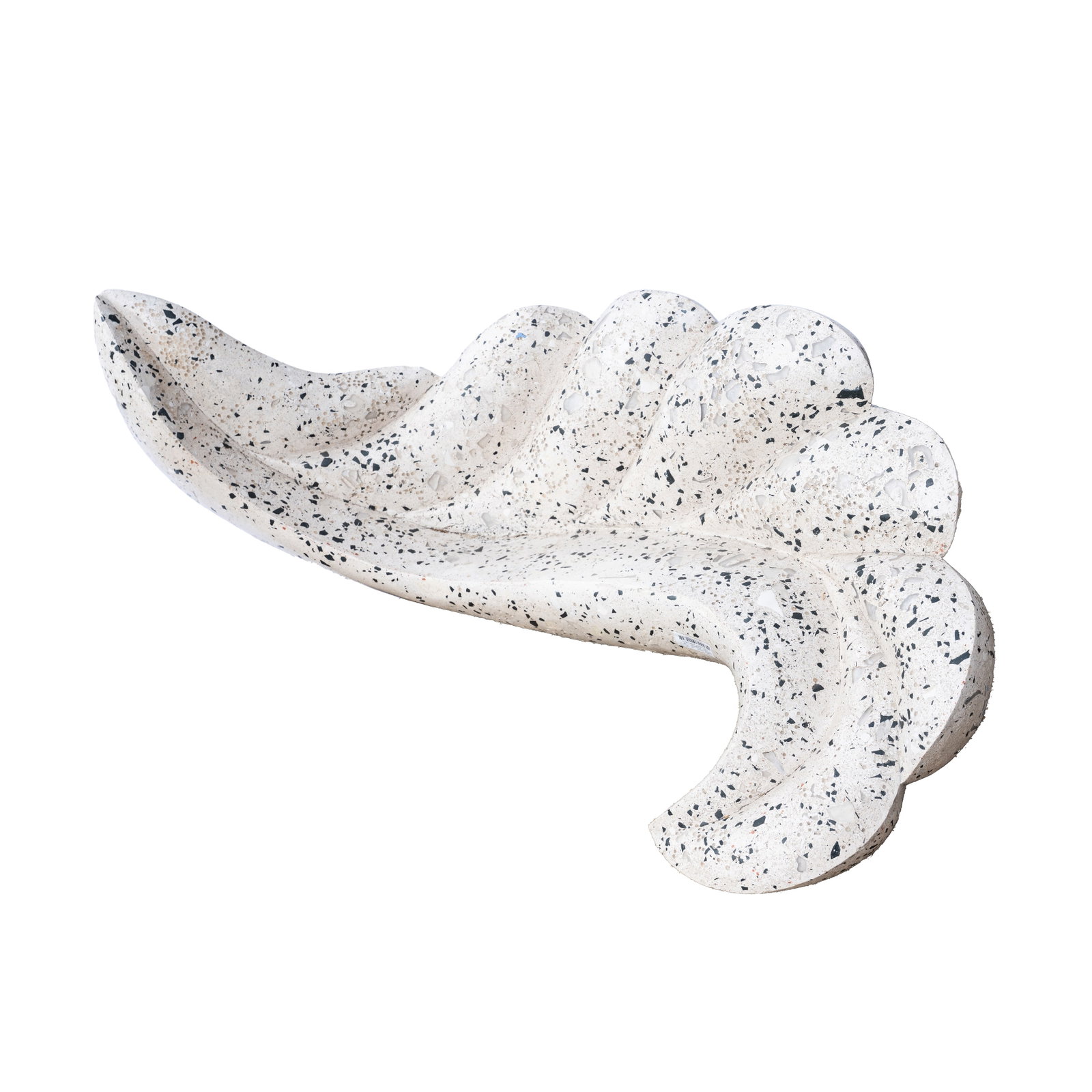 § Felicity Aylieff (British, b.1954) Oversized 'Indian Leaf' Sculpture: § Felicity Aylieff (British, b.1954) Oversized 'Indian Leaf' Sculpture 1999 White stoneware Unsigned 48cm high x 135cm wide ARR Provenance: From the collection of Paintings in Hospitals This