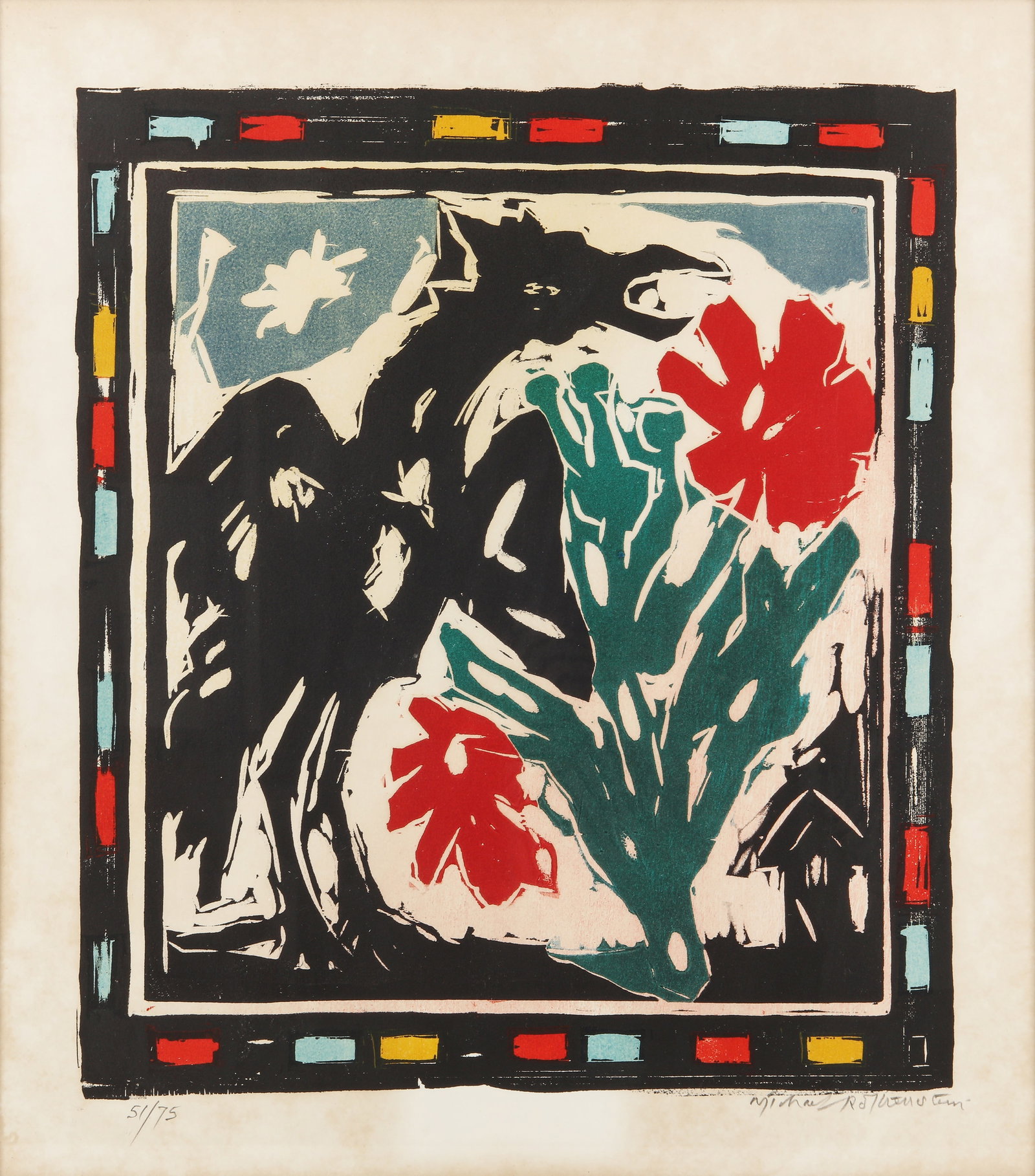 § Michael Rothenstein R.A. (British, 1908-1993) Red Flowers - 2