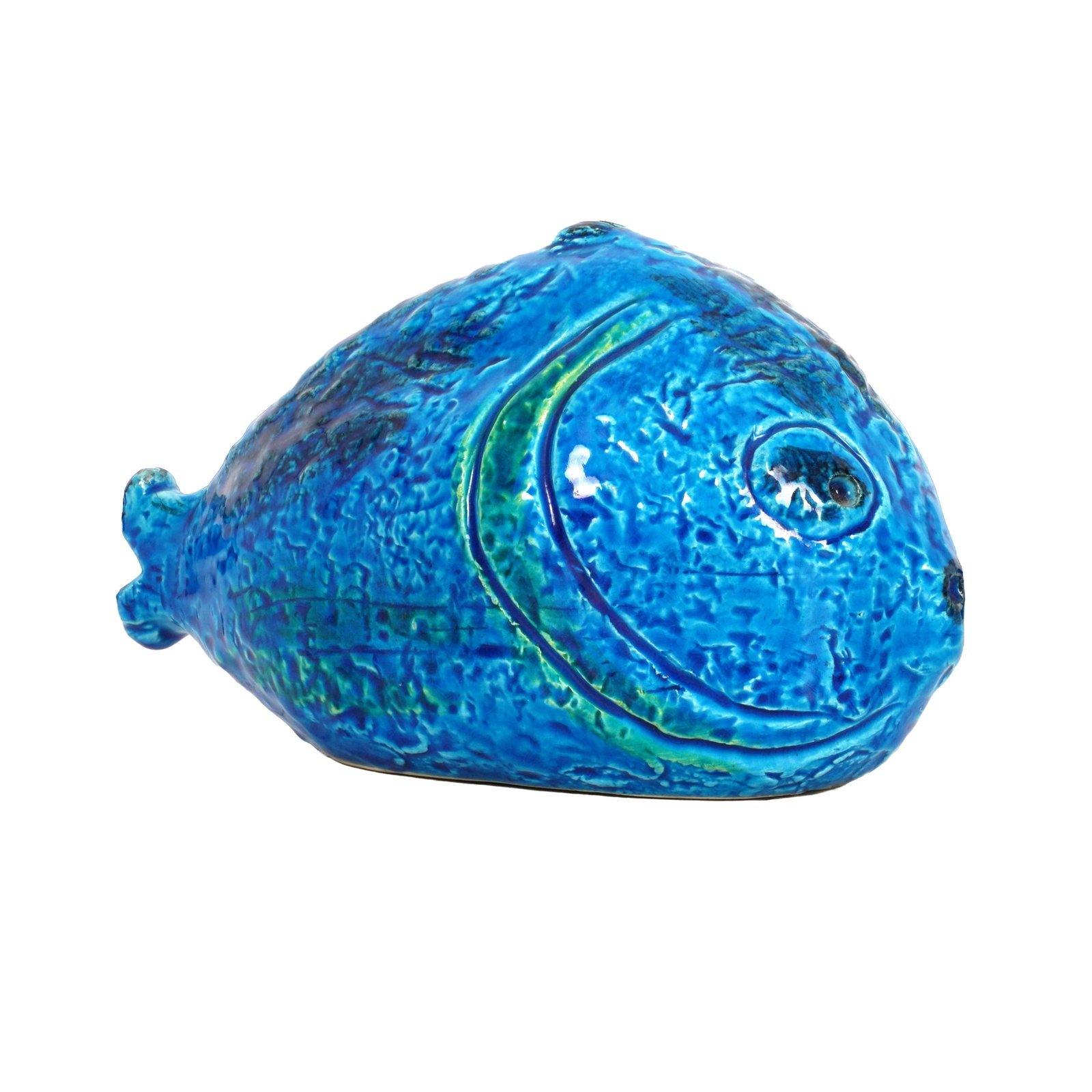 Aldo Londi (Italian 1911-2003) for Bitossi Sculpture of a fish in Rimini Blue (1 of 3)