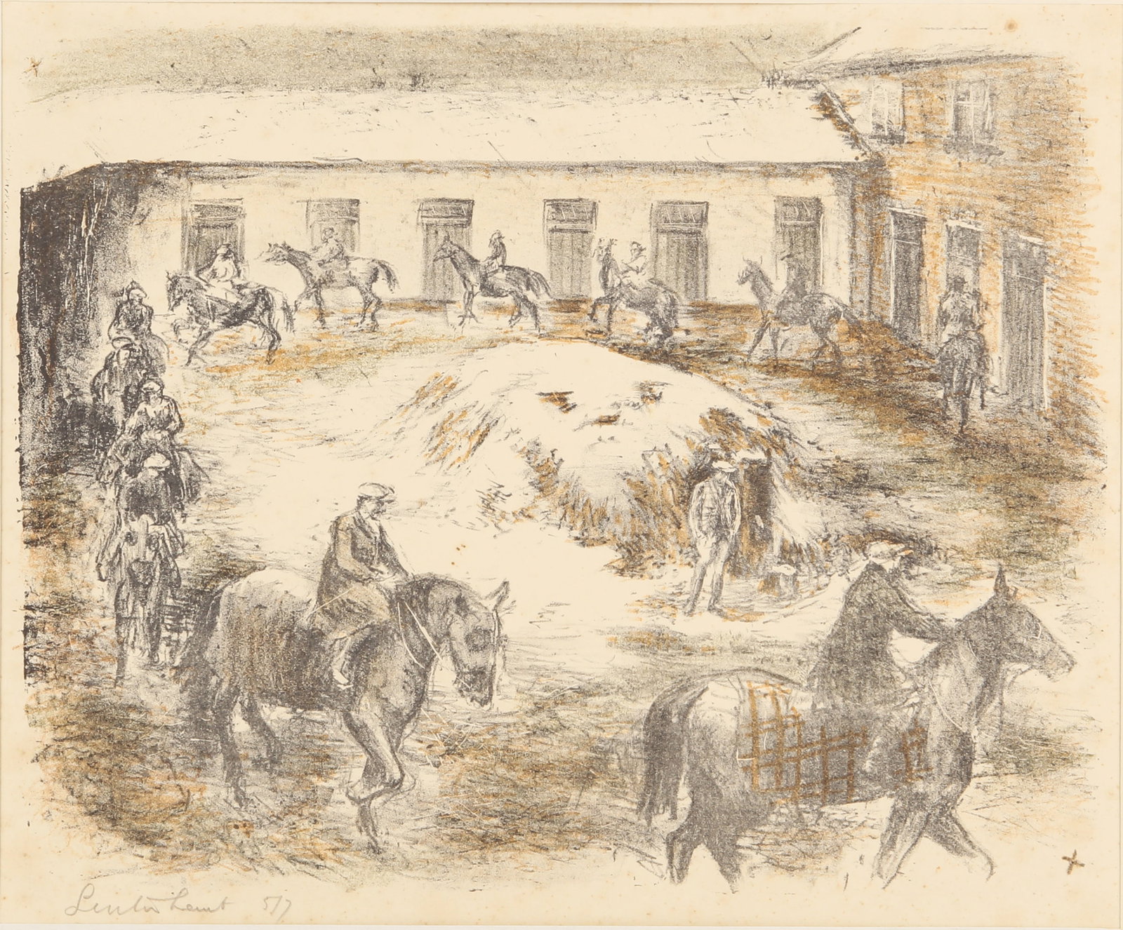 § Lynton Lamb (British 1907-1977) Exercise in the Snow (1 of 2)