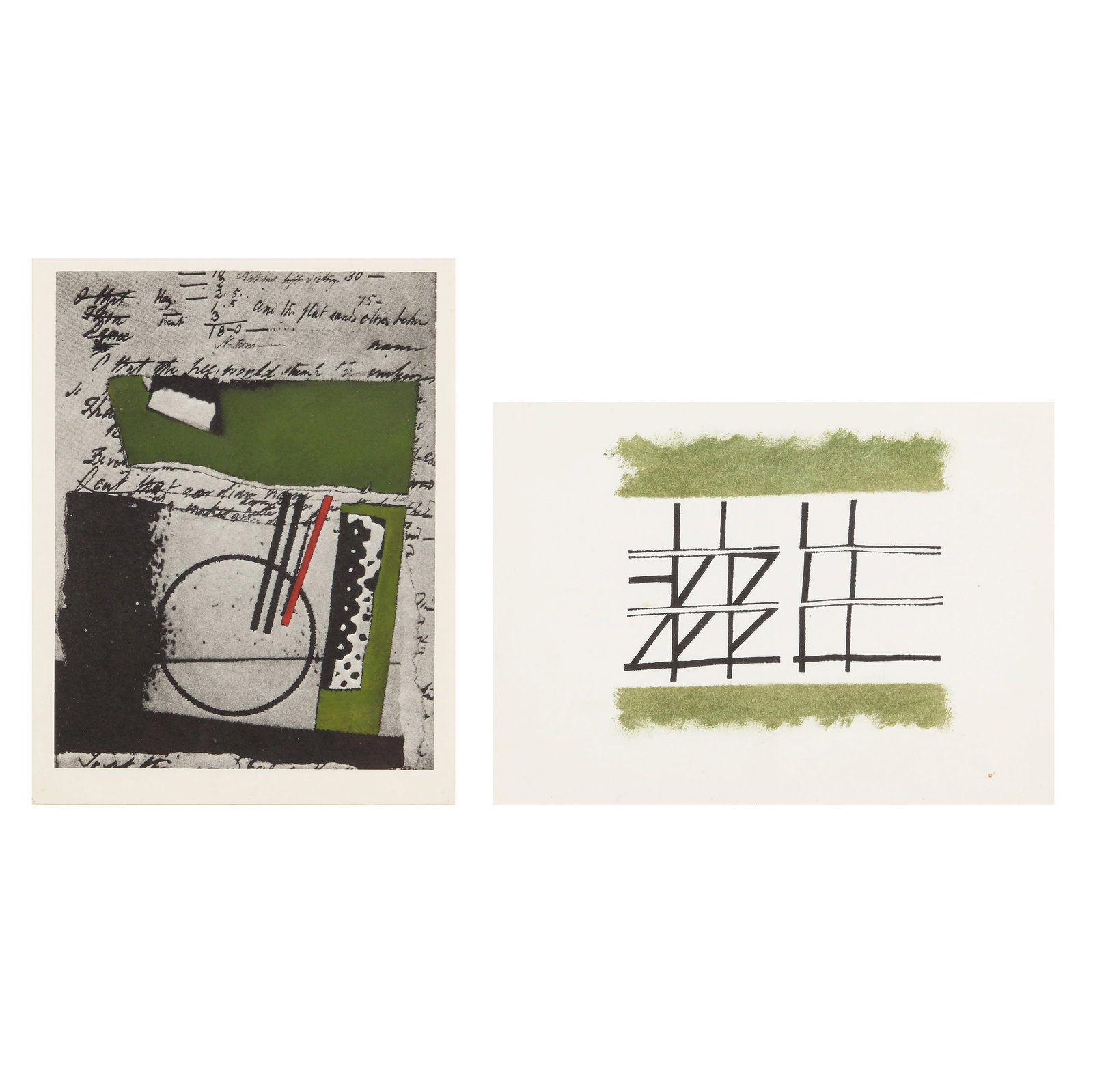 § Alexander Mackenzie (British, 1923-2002) Christmas Card 1975 & 1981: § Alexander Mackenzie (British, 1923-2002) Christmas Card 1975 & 1981 1975, 1981 each signed, dated and inscribed inside two lithographs in colours on wove framed ARR Dimensions:sheets 15 x 19cm 