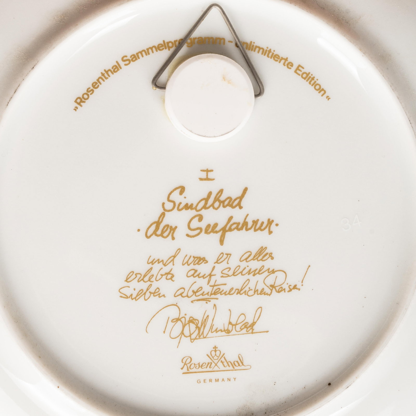 Bjørn Wiinblad (Danish 1918-2008) for Rosenthal Collection of Wall Plates - 2