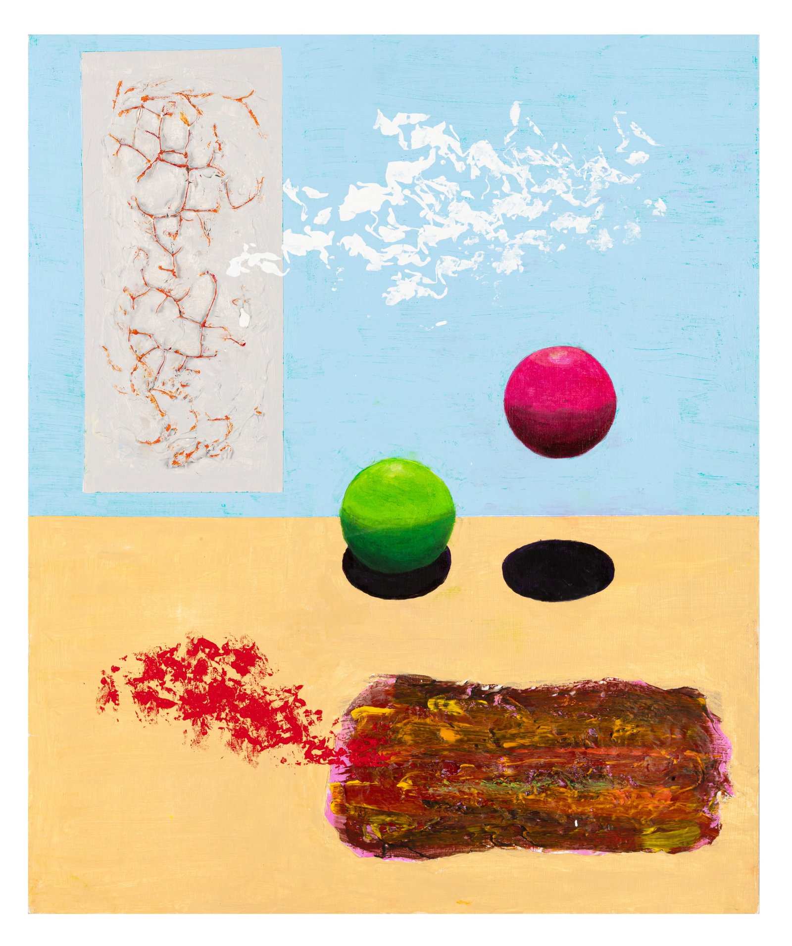 § Jonathan Bayer (British, 1936-2023) A Complete Balls Up and Untitled: § Jonathan Bayer (British, 1936-2023) A Complete Balls Up and Untitled A Complete Balls Up signed, titled and dated 'JONATHAN BAYER/A COMPLETE BALLS UP/7/12/2018' (to a backboard) acrylic on