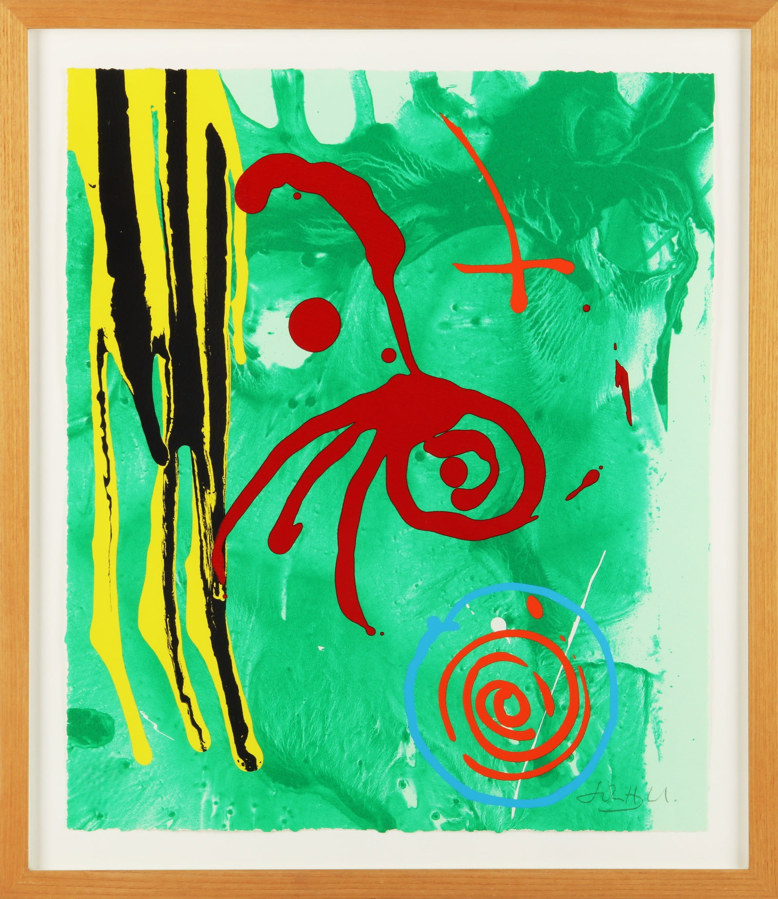 § John Hoyland (British, 1934-2011) The Gnome: § John Hoyland (British, 1934-2011) The Gnome 2005 signed and numbered 1/200 screenprint in colours on wove framed ARR Dimensions:sheet 52 x 44.2cm Provenance: Collection of Paintings in H