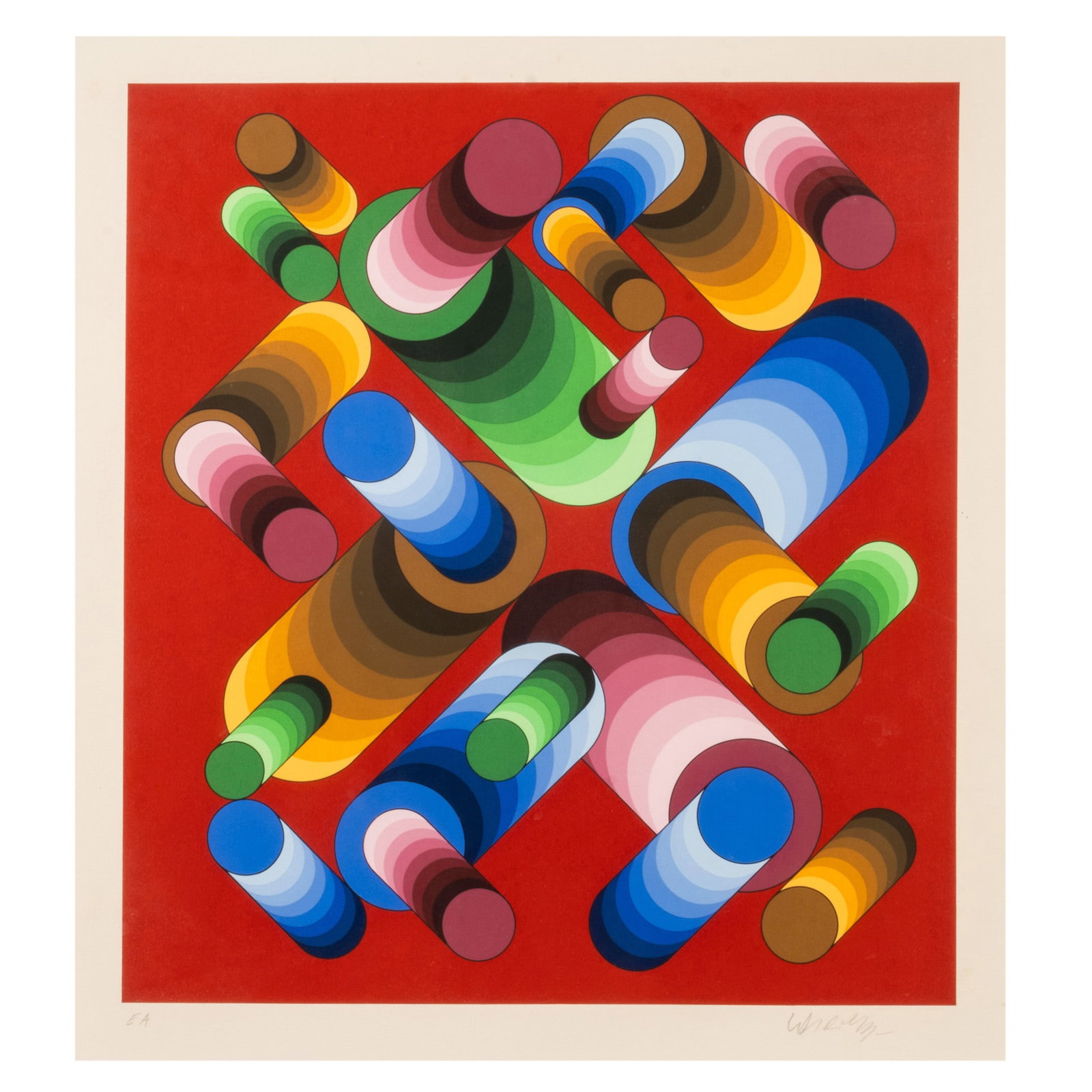 § Victor Vasarely (Hungarian/French, 1906-1997) Oslop 3 - 2