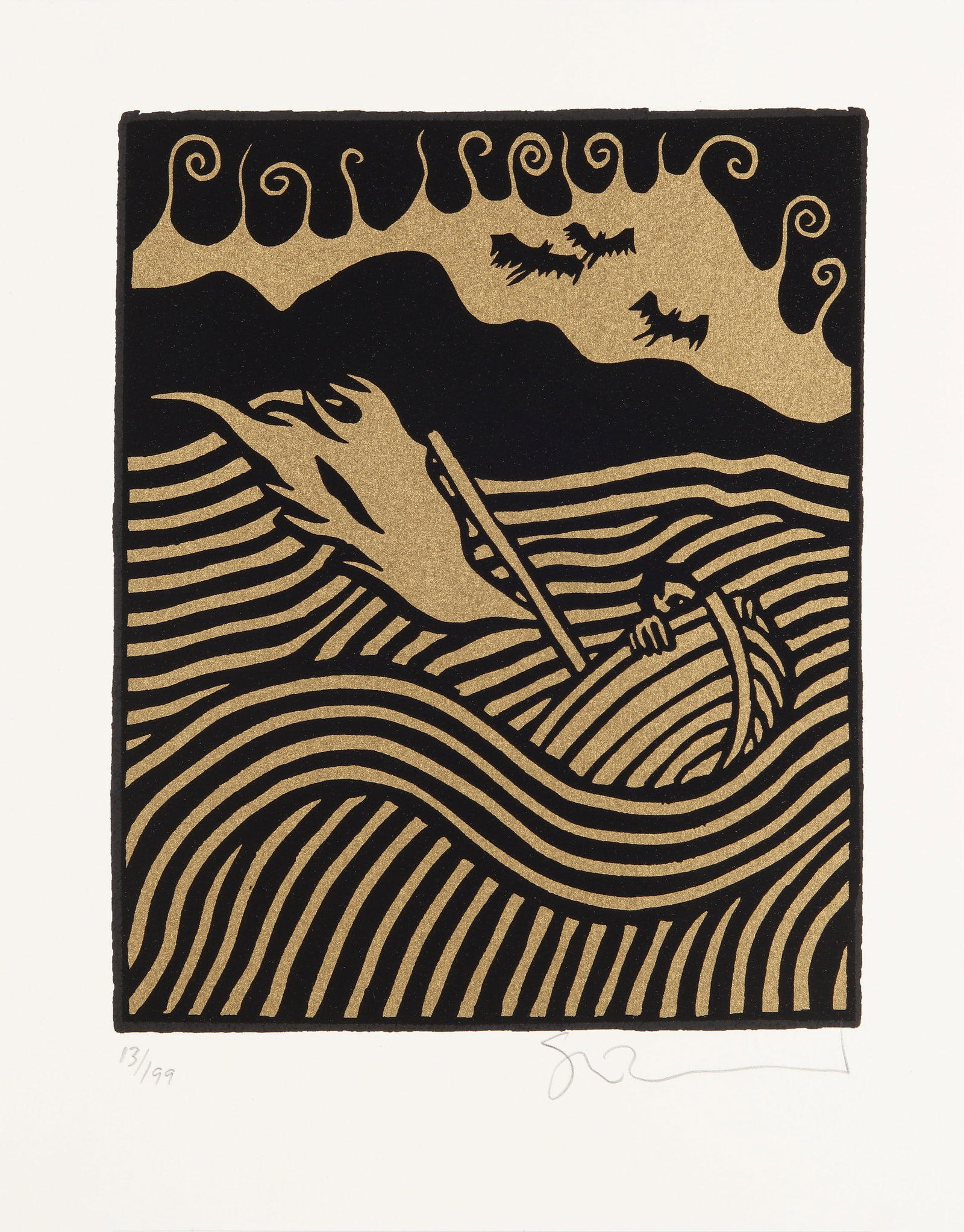 § Stanley Donwood (British, b.1968) Deregulation (gold) (1 of 1)