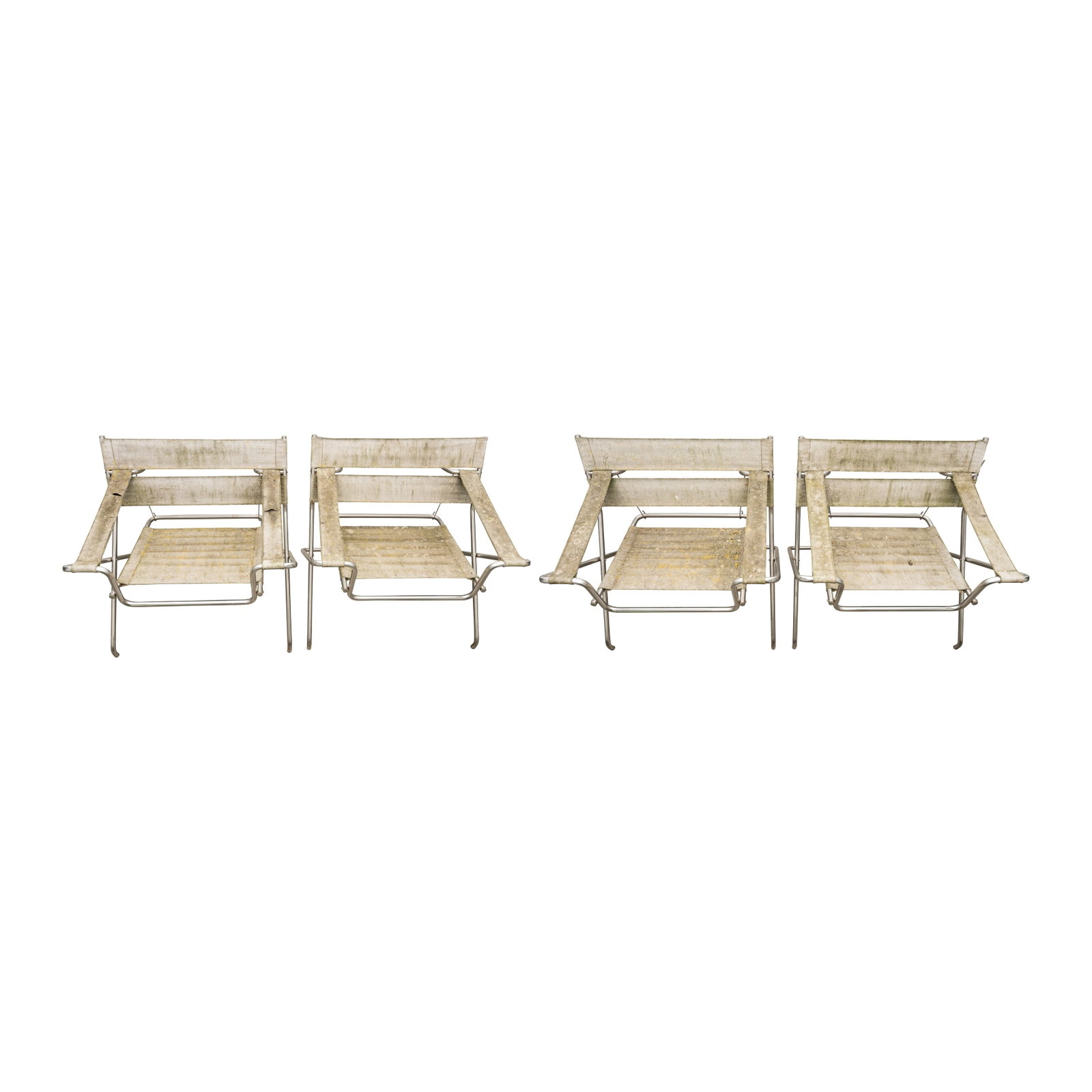 Marcel Breuer (Hungarian-American 1902-1981) for Tecta, Germany Four D4 Bauhaus folding chairs - 4