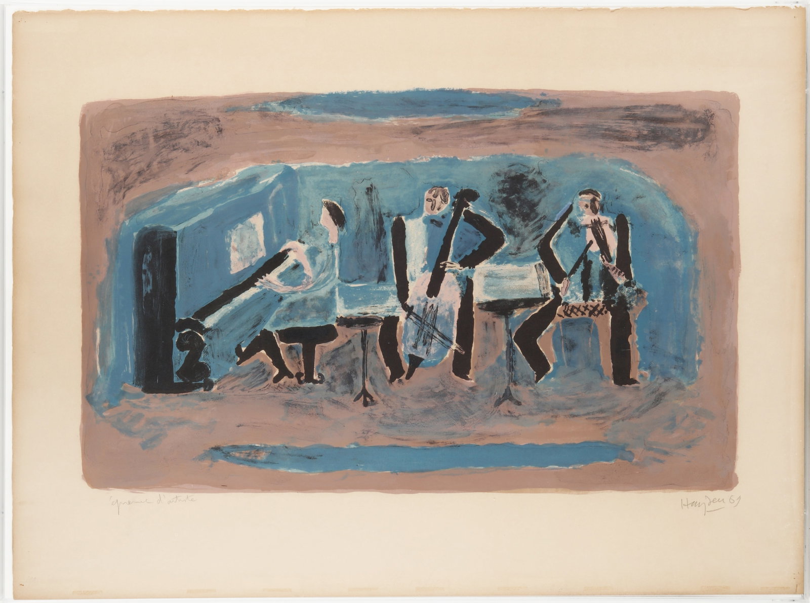 § Henri Hayden (Polish, 1883-1970) Untitled (Three Musicians) - 2