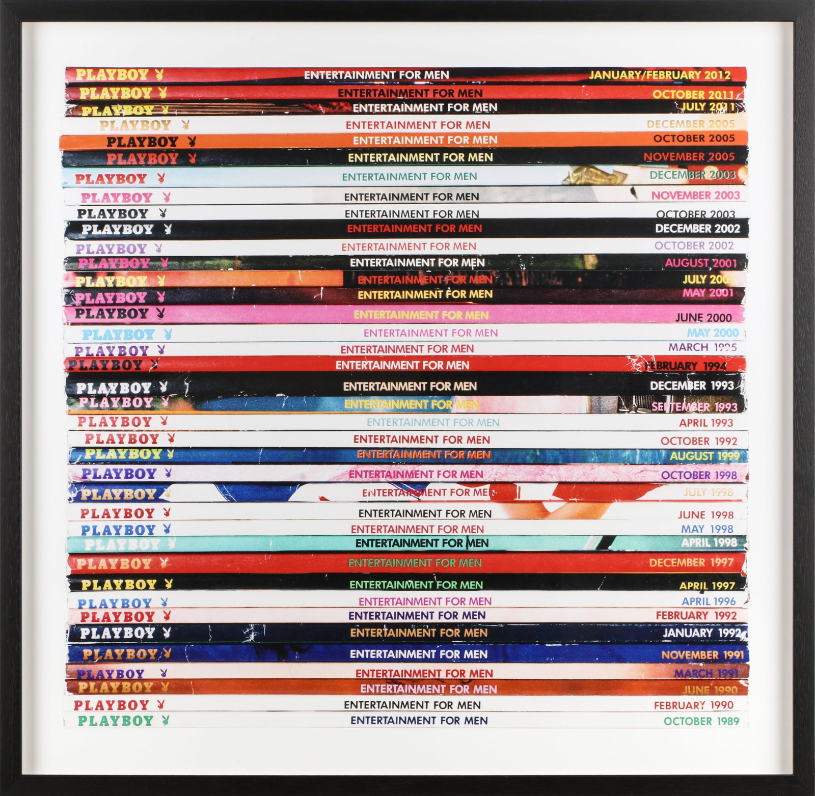 § Mark Vessey (British, b.1982) Playboy: § Mark Vessey (British, b.1982) Playboy 2016 from the edition on 25 c-type Fujicolor Crystal Archive photographic print framed ARR Dimensions:sheet 70 x 70cm