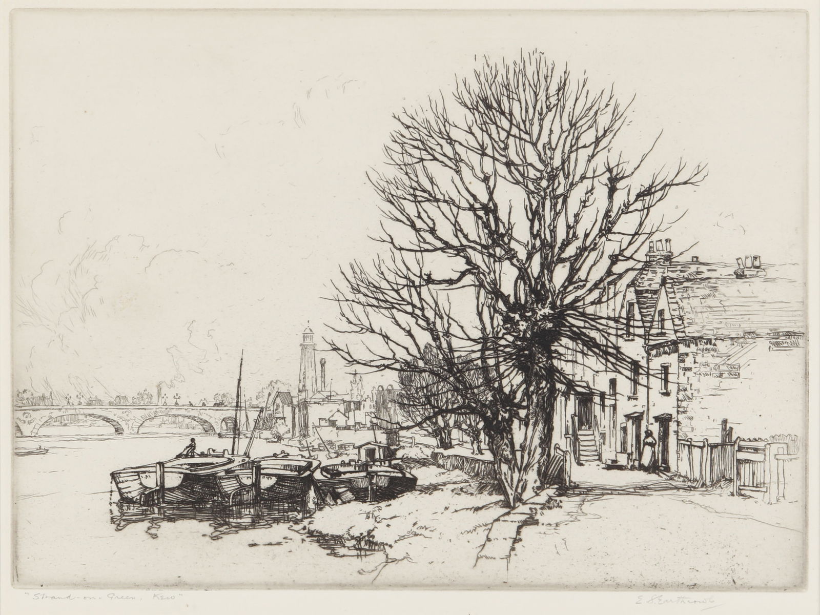 Eliab George Earthrowl (British, 1878-1948) Strand on the Green, Kew (1 of 1)