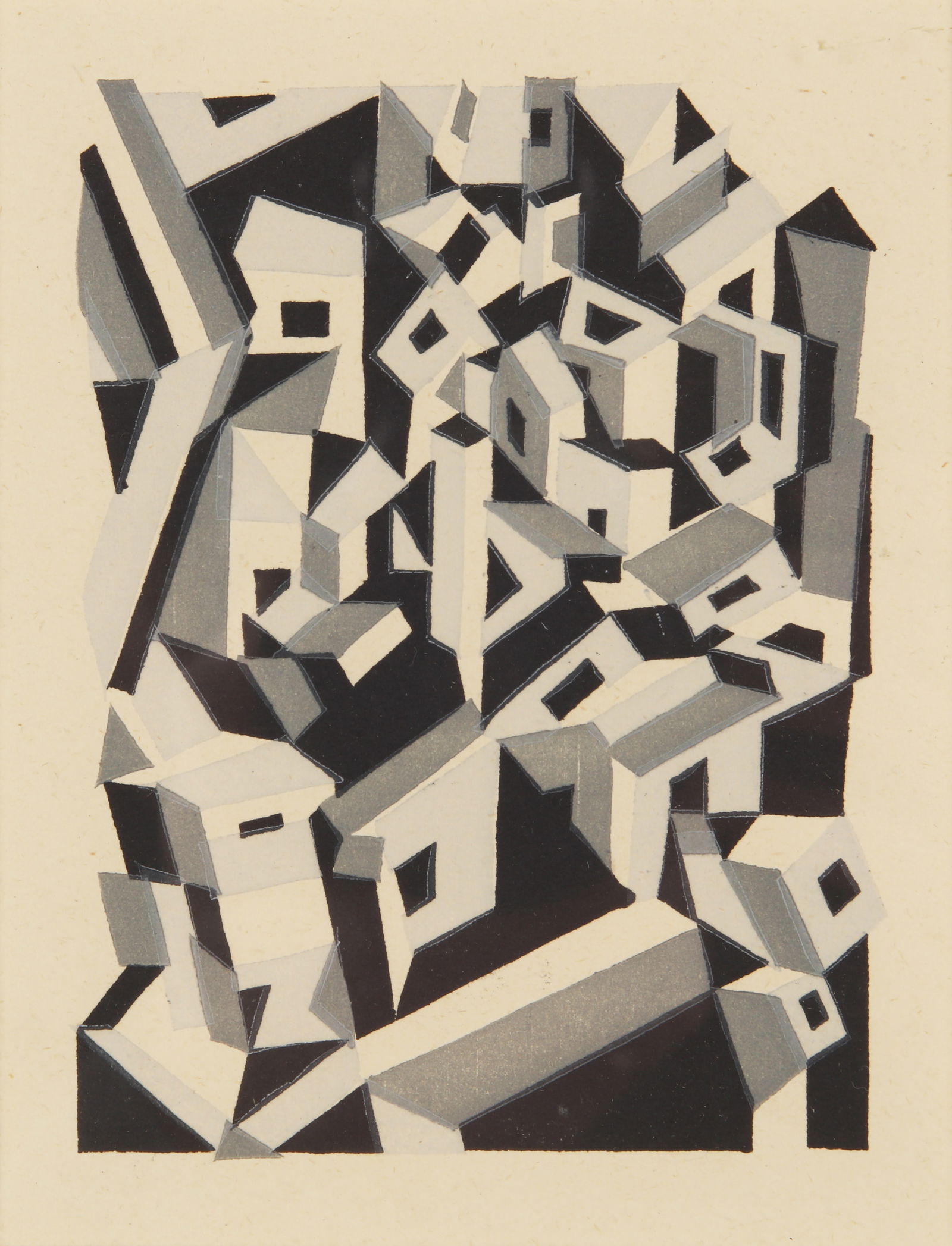 Edward Wadsworth (British, 1889-1949) Riponelli: A Village in Lemnos (1 of 1)