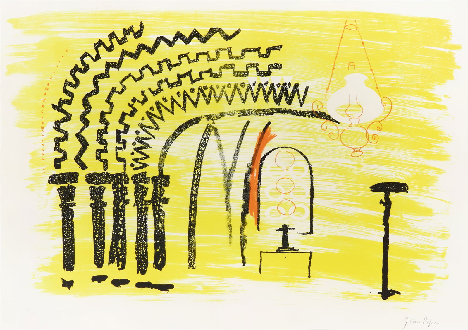 John Piper C.H. (British, 1903-1992) Tickencote, Rutland: the Norman Chancel Arch [Levinson 130] (1 of 1)