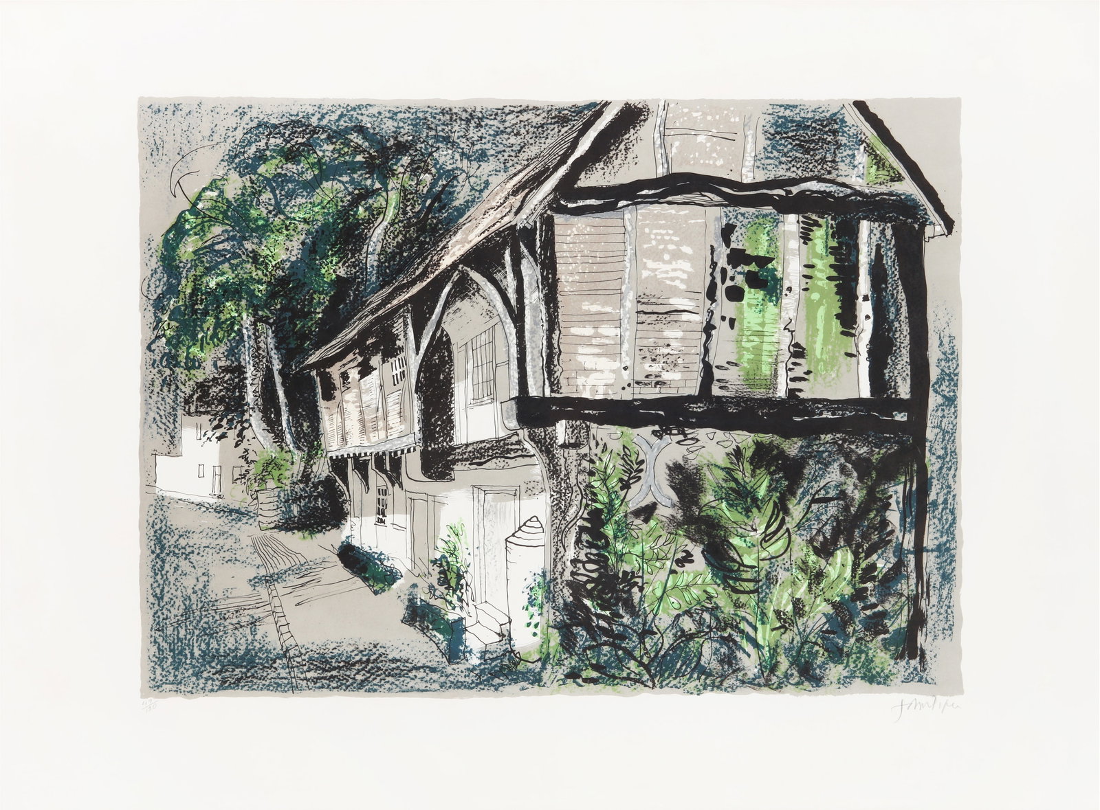 John Piper C.H. (British, 1903-1992) Courthouse, Long Crendon, Buckinghamshire [Levinson 285] (1 of 1)