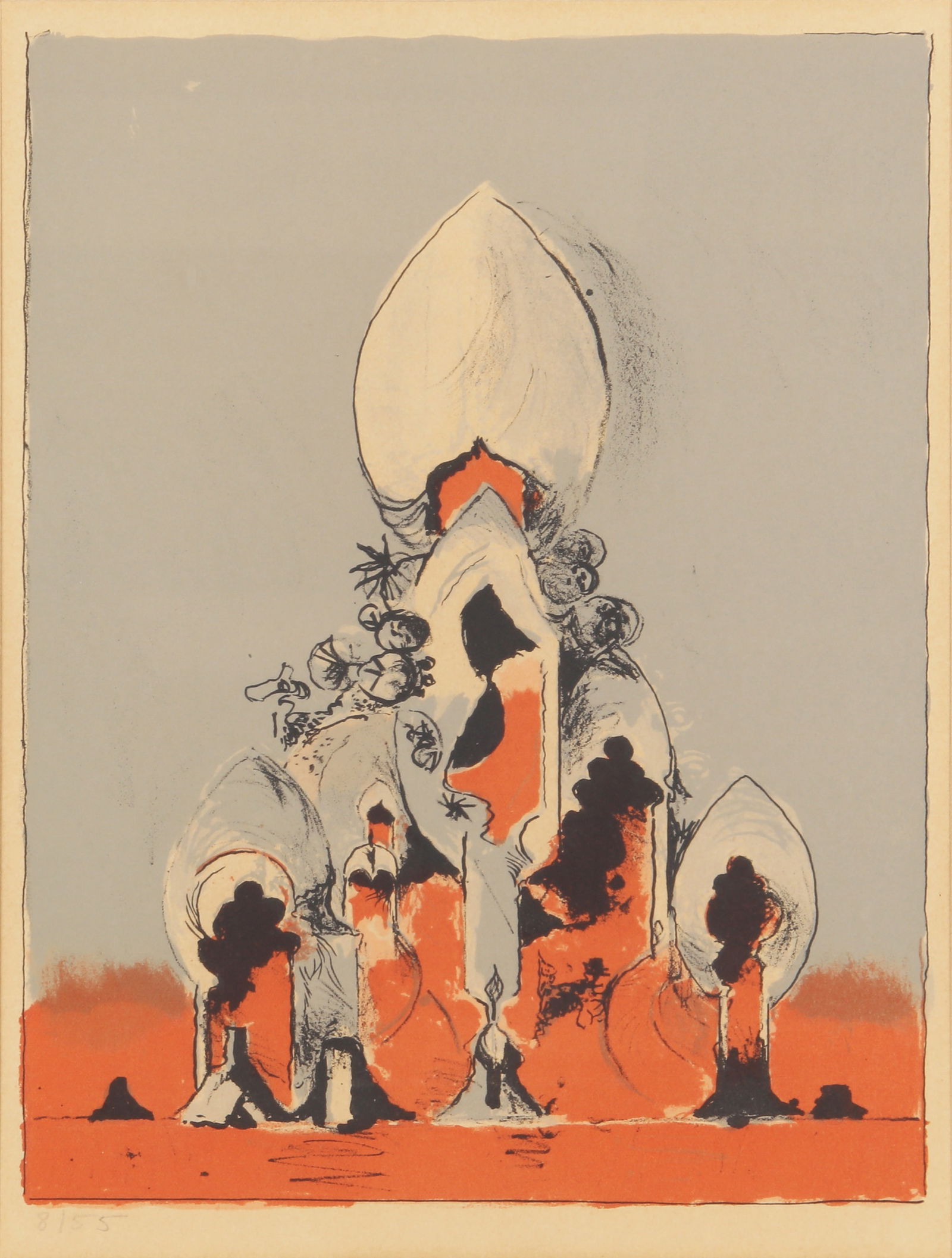 Graham Sutherland O.M. C.H. (British, 1903-1980) The Cathedral I (Hommage a San Lazzaro) [Tassi 160] (1 of 1)