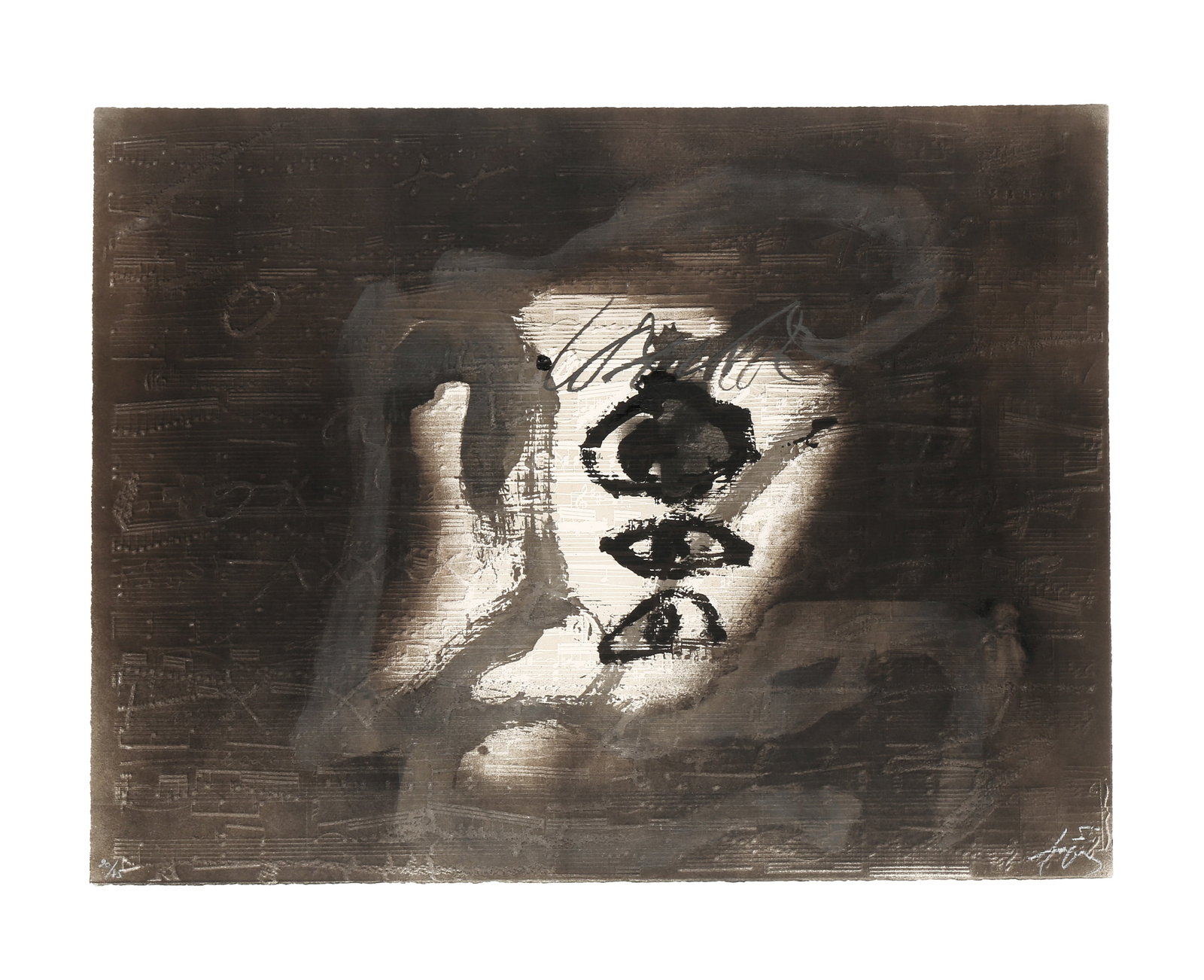 Antoni Tàpies (Spanish, 1923-2012) Variation sur un theme Musical VII (1 of 1)