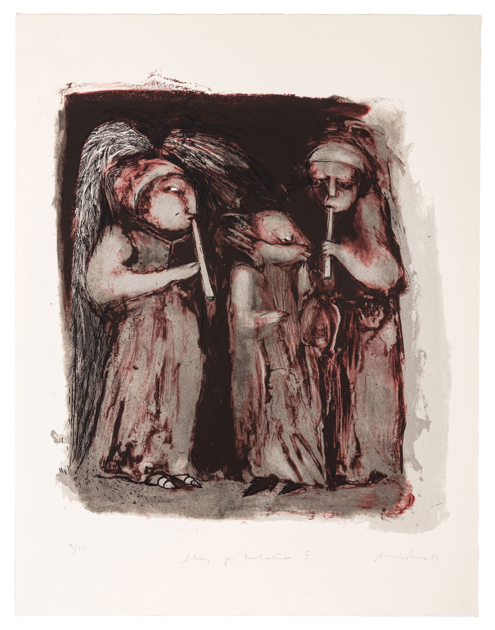 Ana Maria Pacheco (Brazilian, b.1943) Study for Revelation III: 1993 signed, titled and numbered 9/15 in pencil lithograph in colours unframedDimensions: sheet 70.4 x 54.4cm
