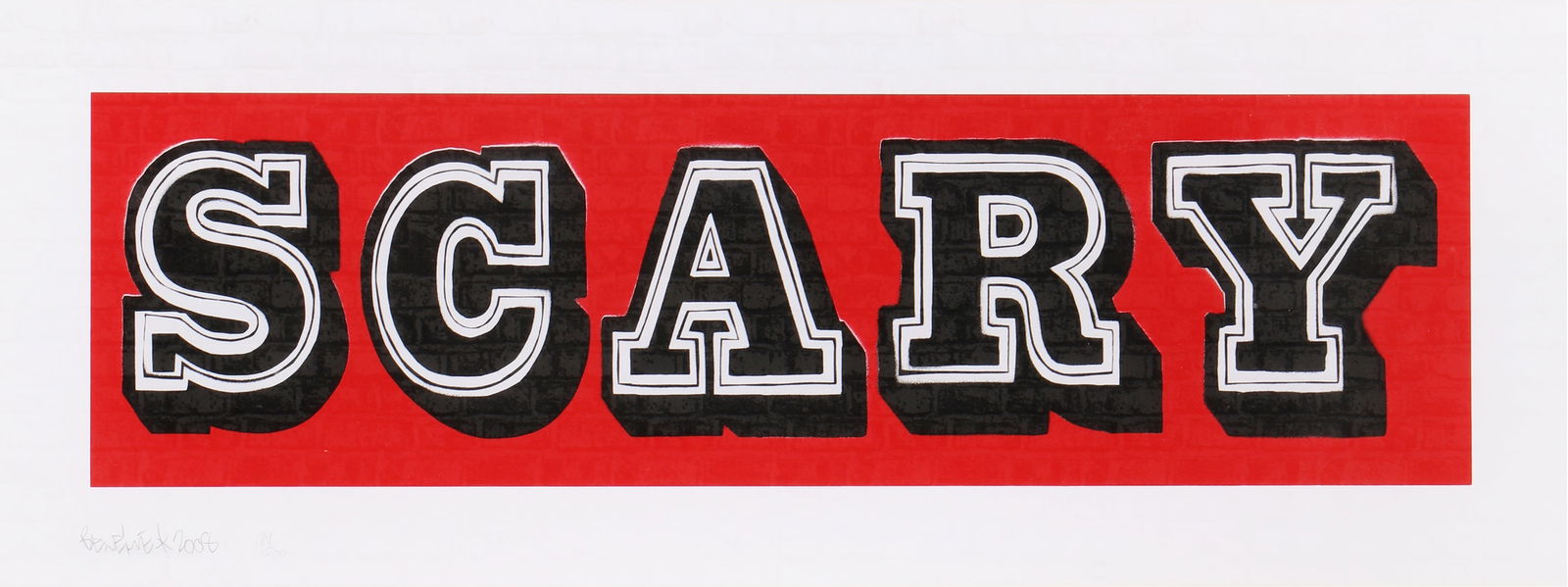 Ben Eine (British, b.1970) Scary (1 of 1)