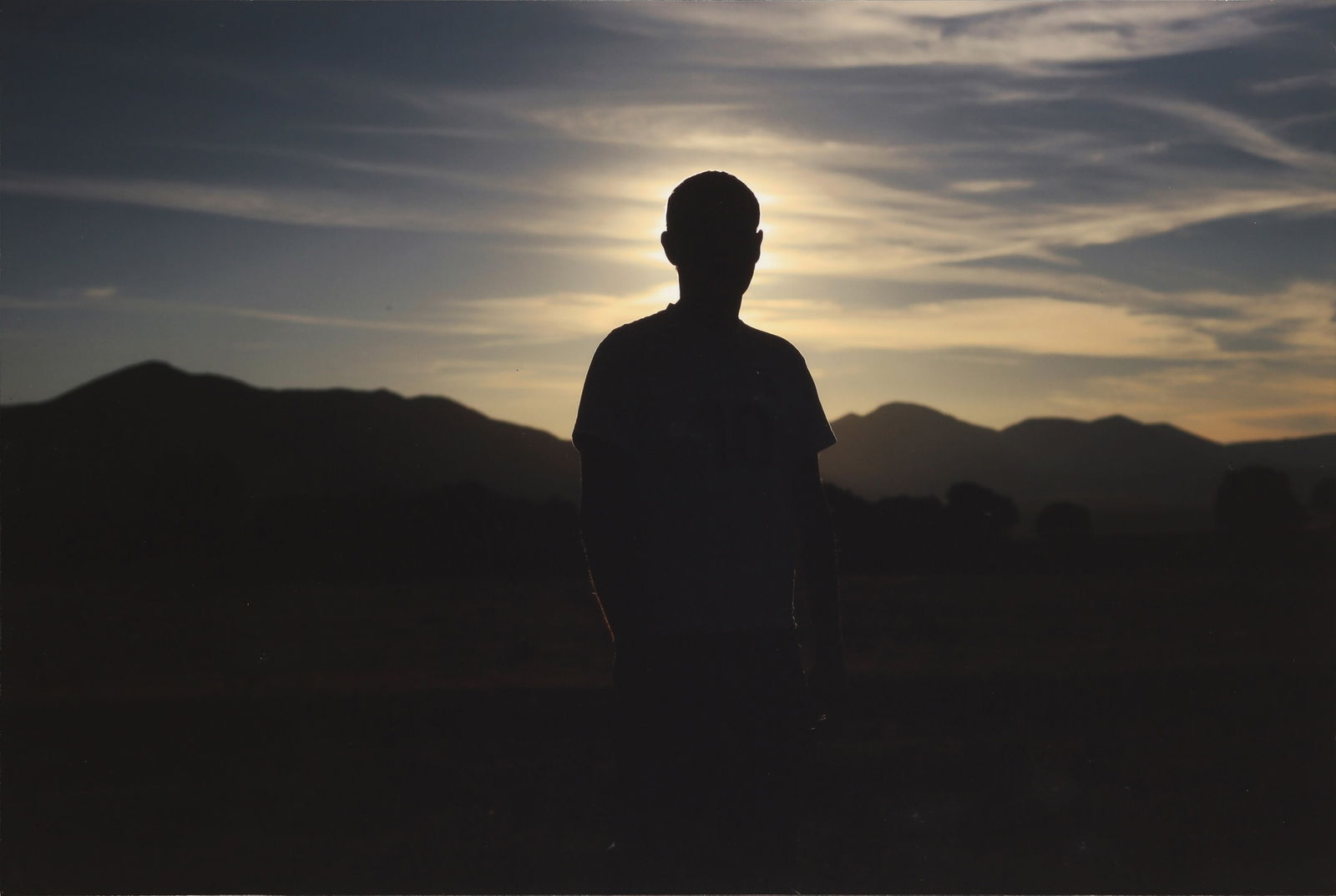 John Gerrard (Irish, b.1974) Figure Blocking Sun (Cesar): 2005 c-print on boardDimensions: sheet 60 x 40cm