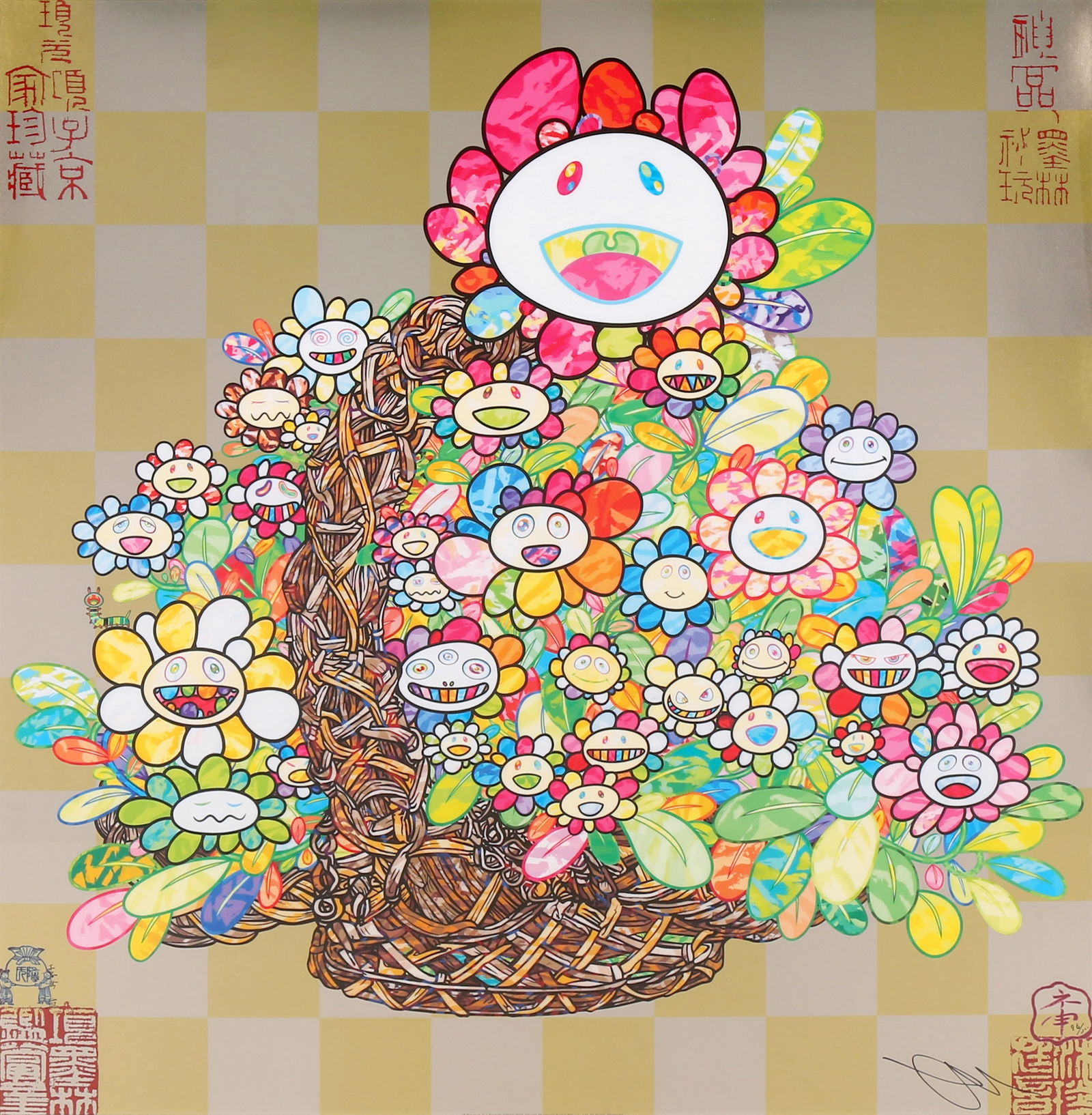 Takashi Murakami (Japanese, b.1962) A Bouquet in a Basket (1 of 1)