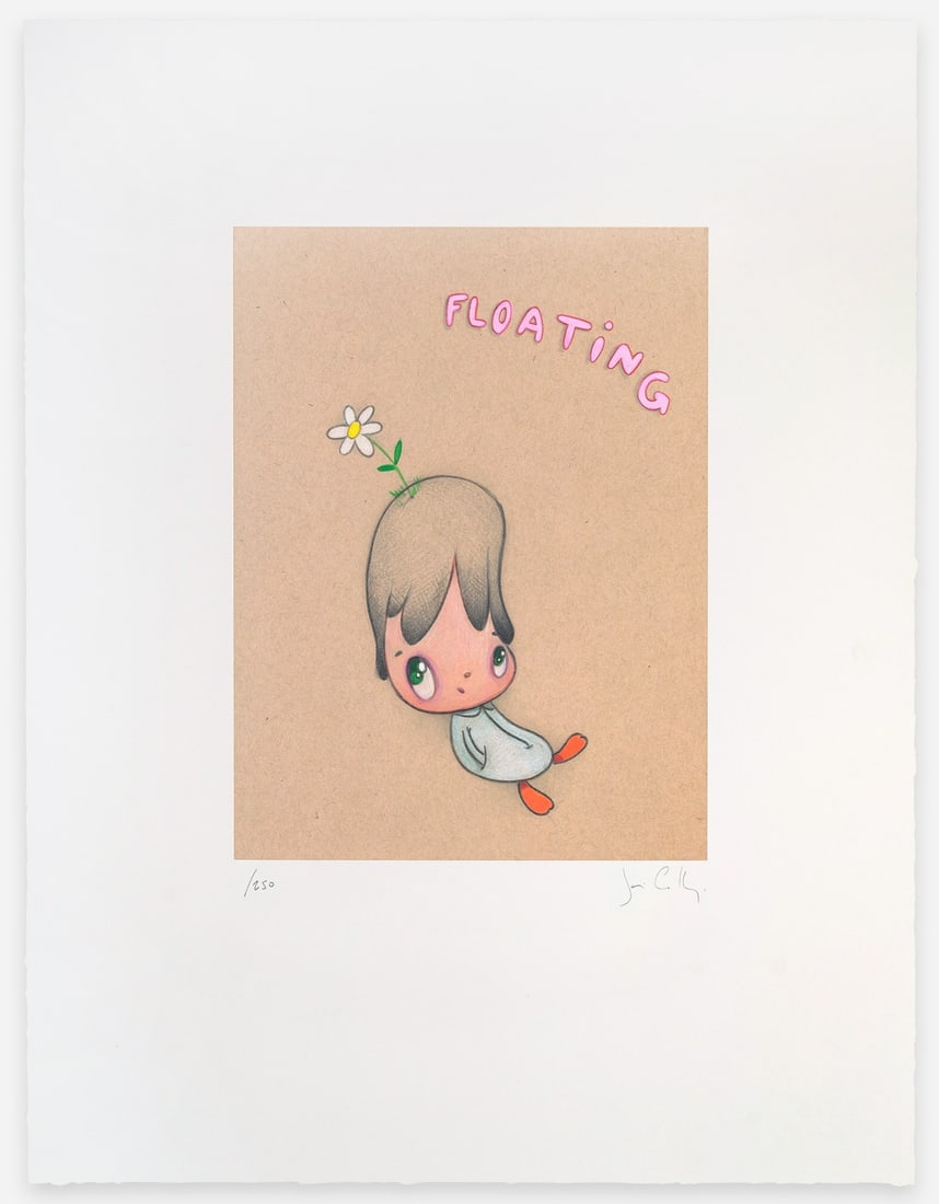 Javier Calleja (Spanish, b.1971) Floating: 2024 signed and numbered from the edition of 250 in pencil handfinished digital print with etching in colours on 290gsm Fabriano Tiepolo wove printed and published by Avant Arte, London unframed ARRDi