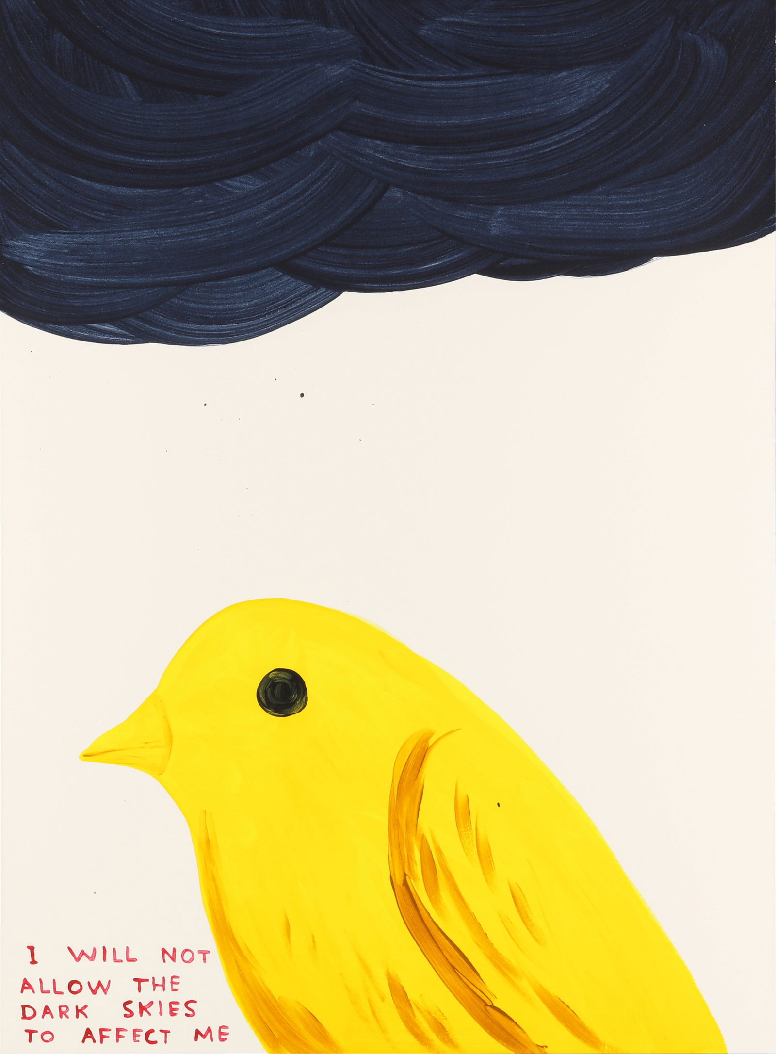 David Shrigley O.B.E. (British, b.1968) I Will Not Allow the Dark Skies to Affect Me (1 of 1)