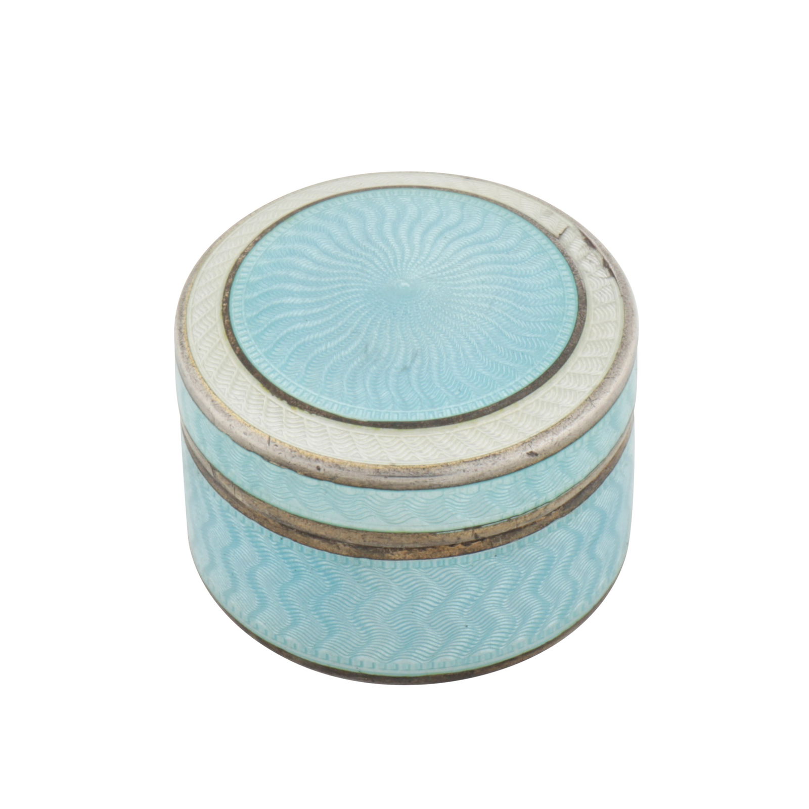 Possibly American circa 1930 An early 20th century American sterling silver and enamel pill box (1 of 1)