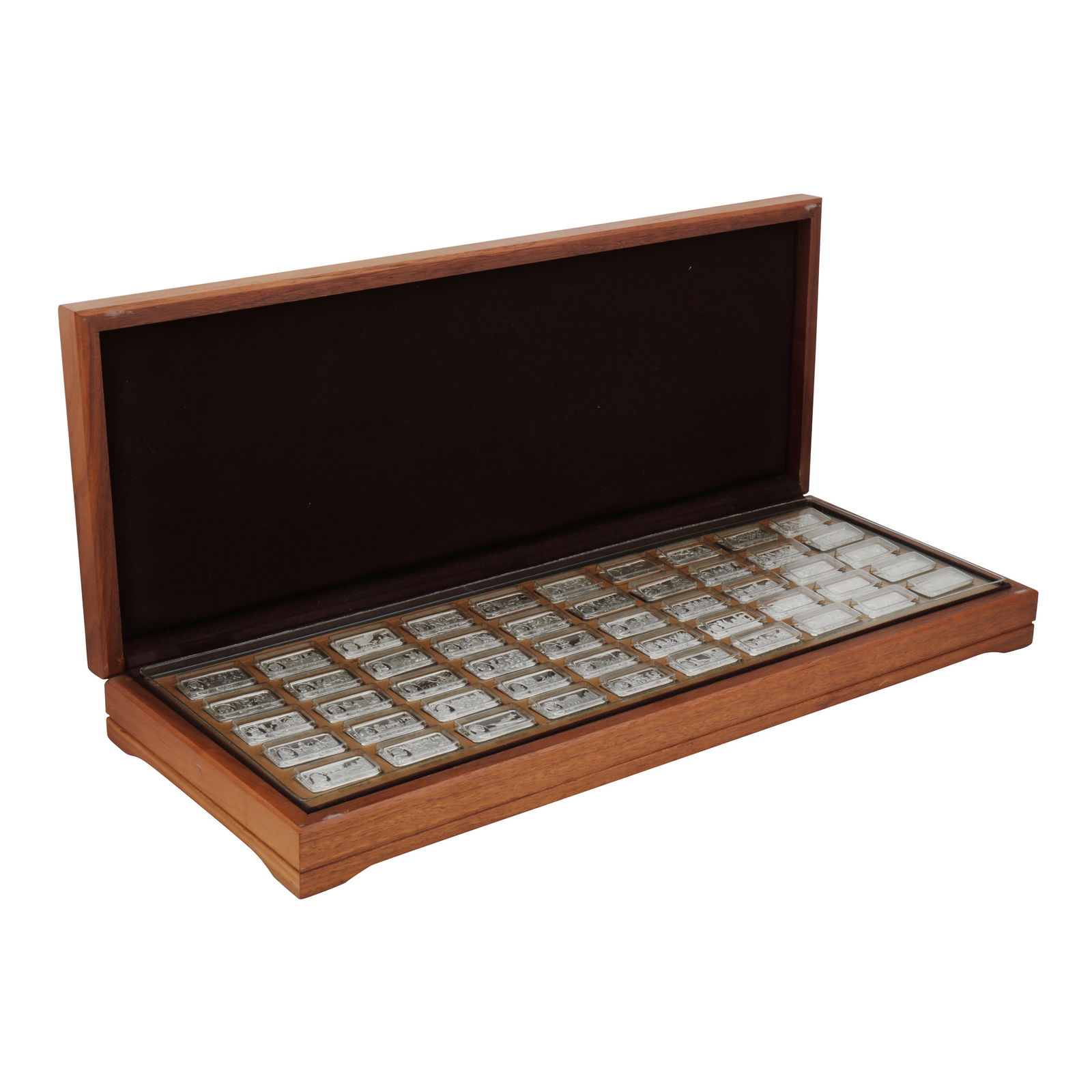 1000 years of British Monarchy ignots A cased Elizabeth II sterling silver ignot set (1 of 1)